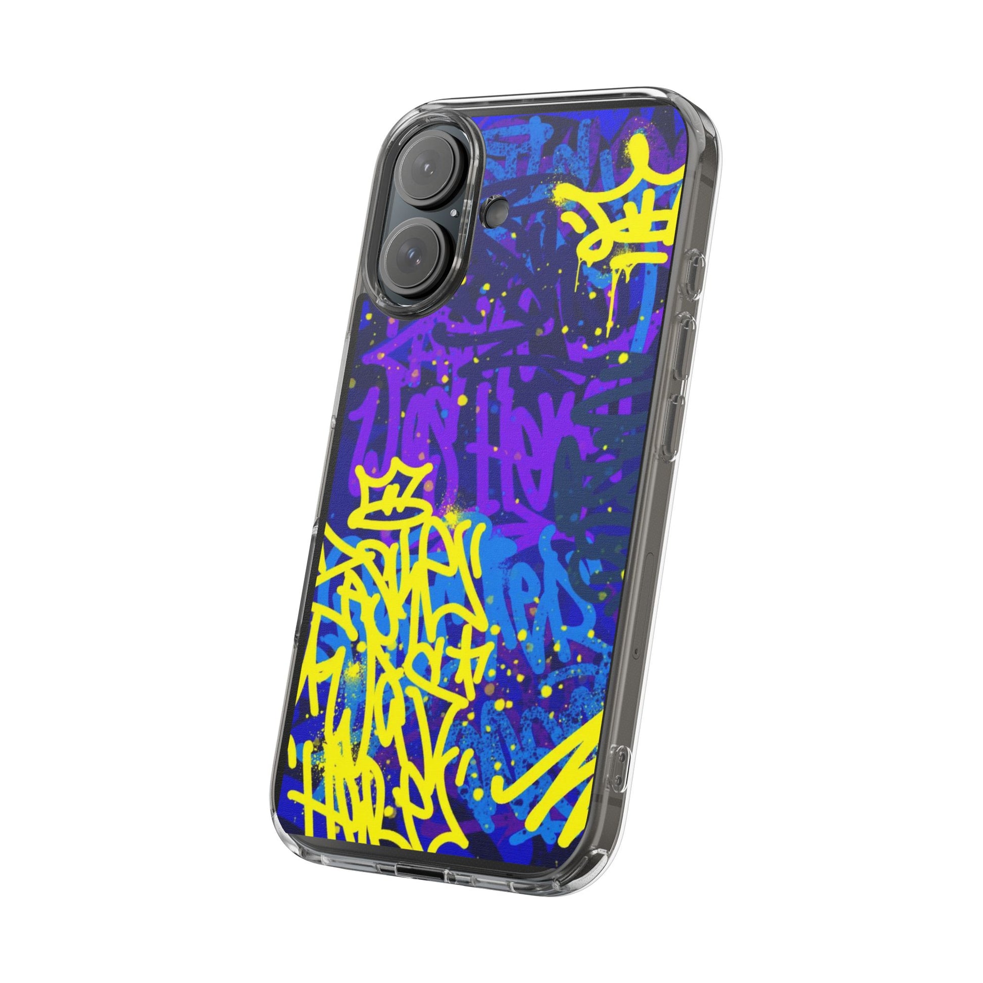 Phone Case, Graffiti Hip Hop Design for Select Iphones and Samsung, Clear Cover,