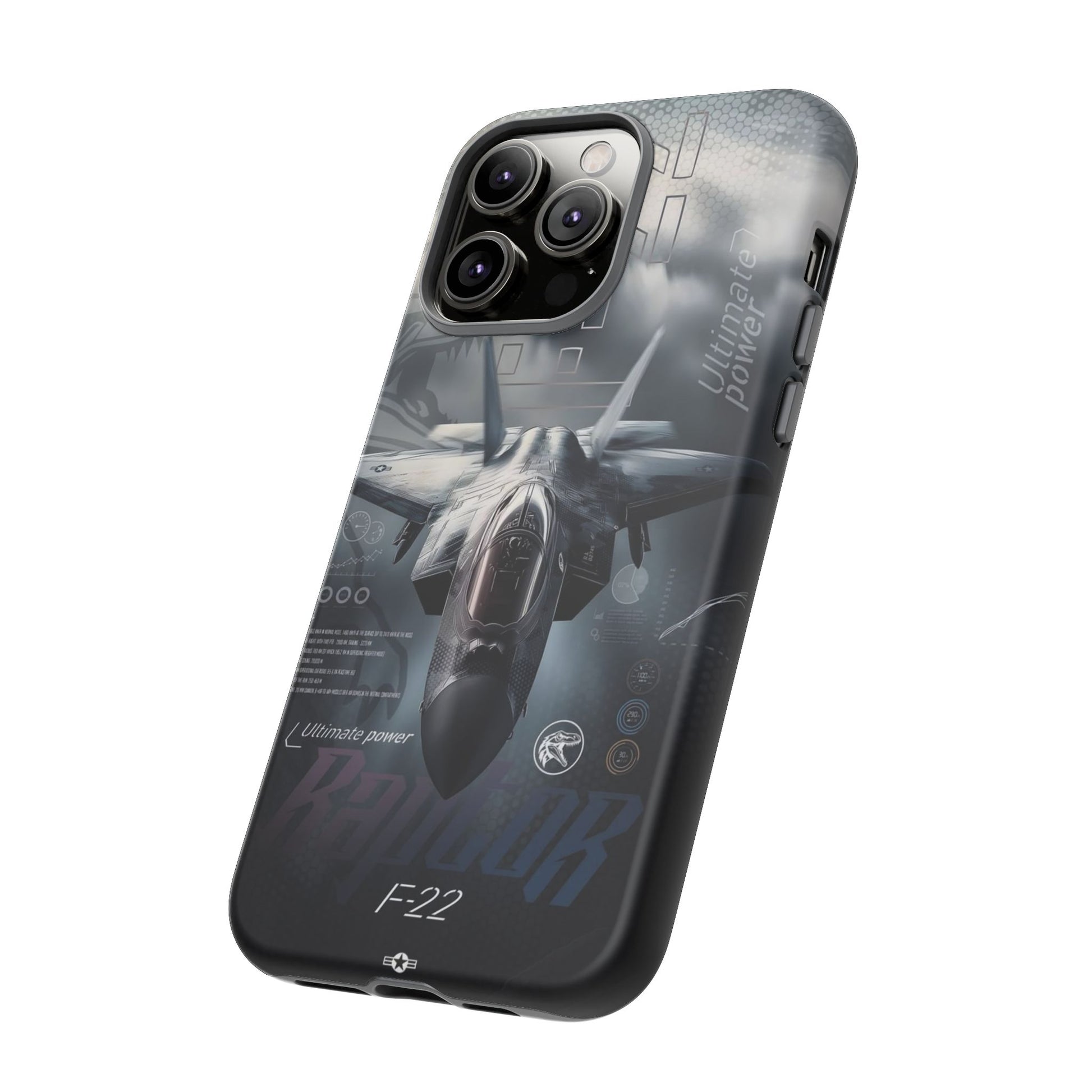 F-22 Raptor Fighter Jet Tough Cases for iPhones, Samsung, and Pixel