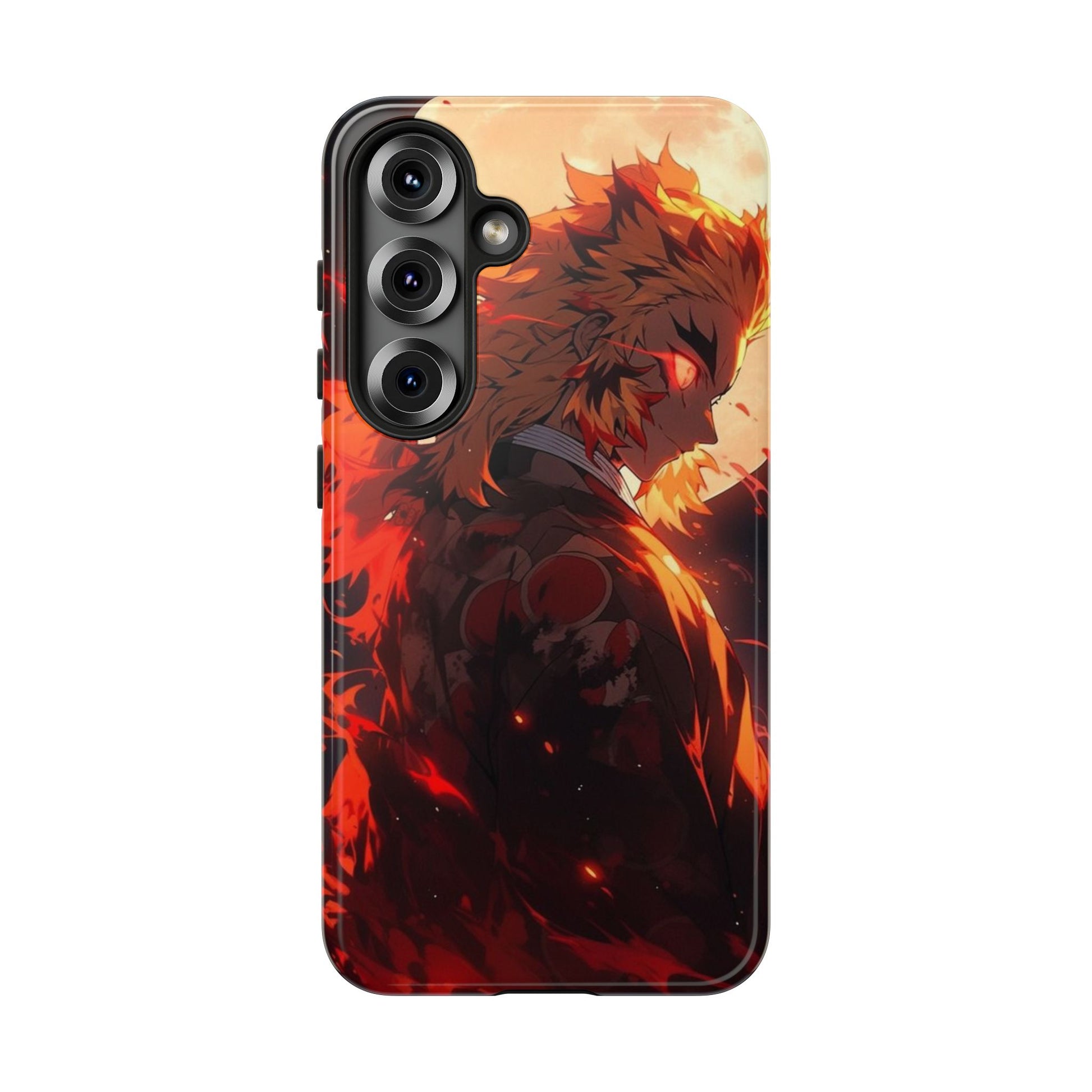 Demon Sl;ayer Rengoku Anime Phone Case, Tough Cases for iPhones, Samsung, and Pixel