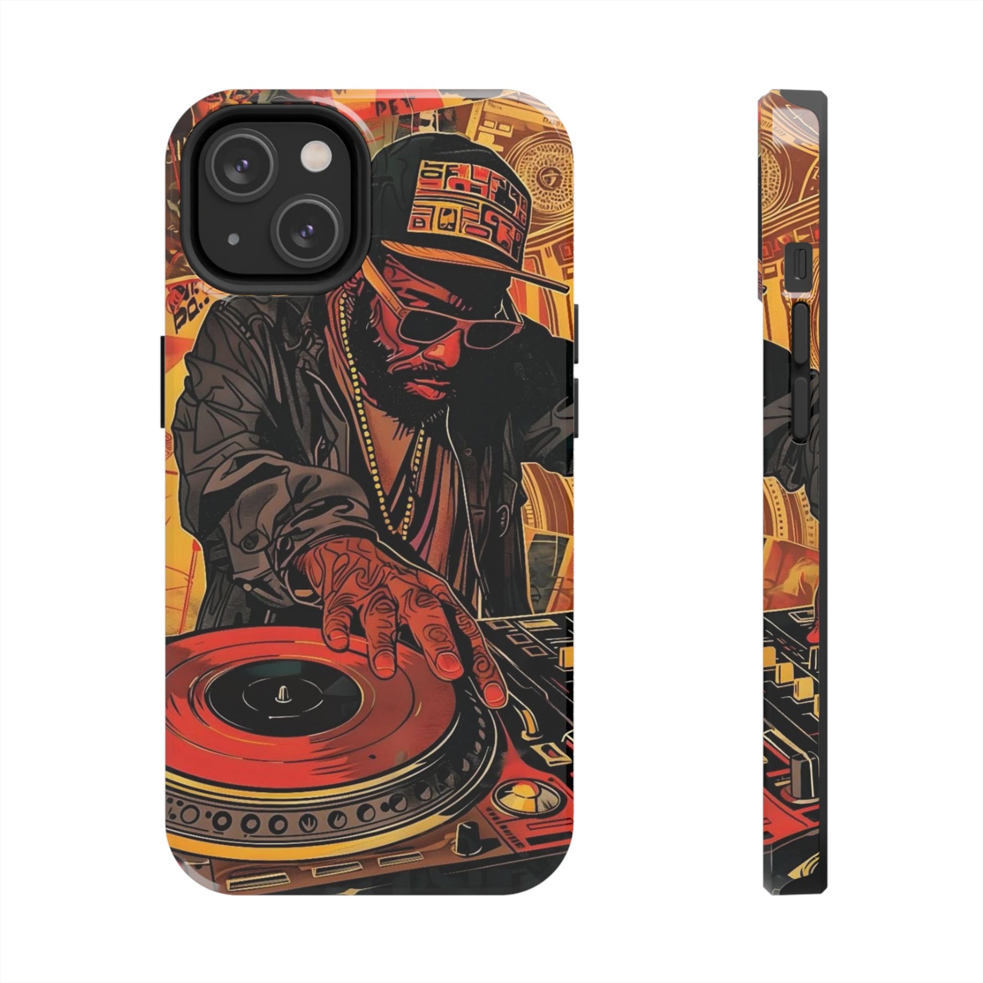 DJ on Turntables Hip Hop Phone Cases for Iphones & Samsung Phones