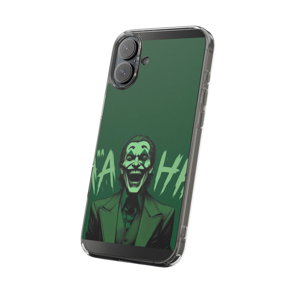 Phone Case, Comic book Inspired Design Joker Hahaha, Clear Phone Cover, Funny