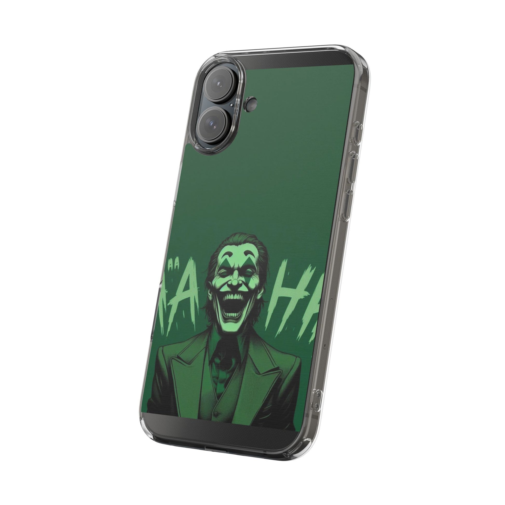 Phone Case, Comic book Inspired Design Joker Hahaha, Clear Phone Cover, Funny