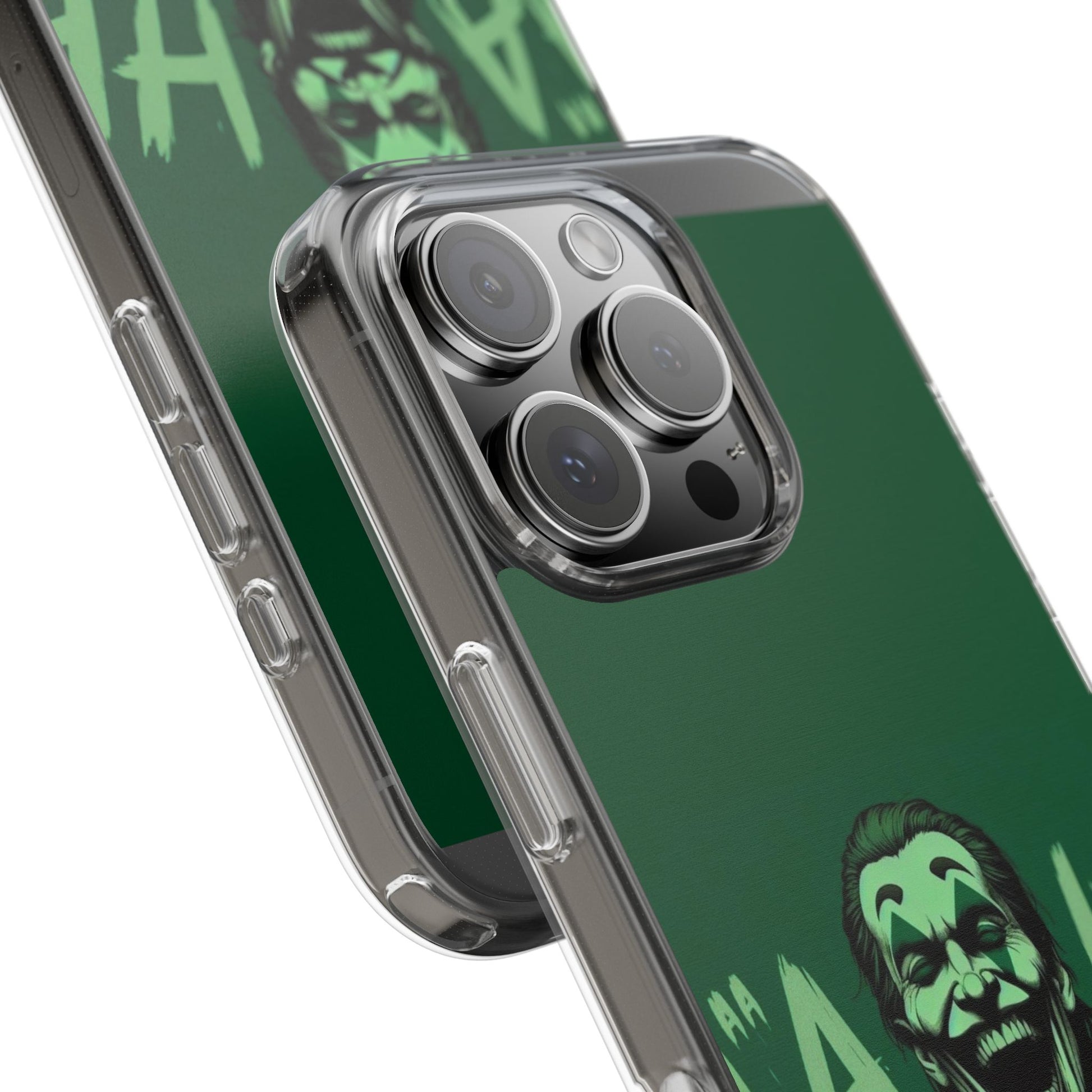 Phone Case, Comic book Inspired Design Joker Hahaha, Clear Phone Cover, Funny