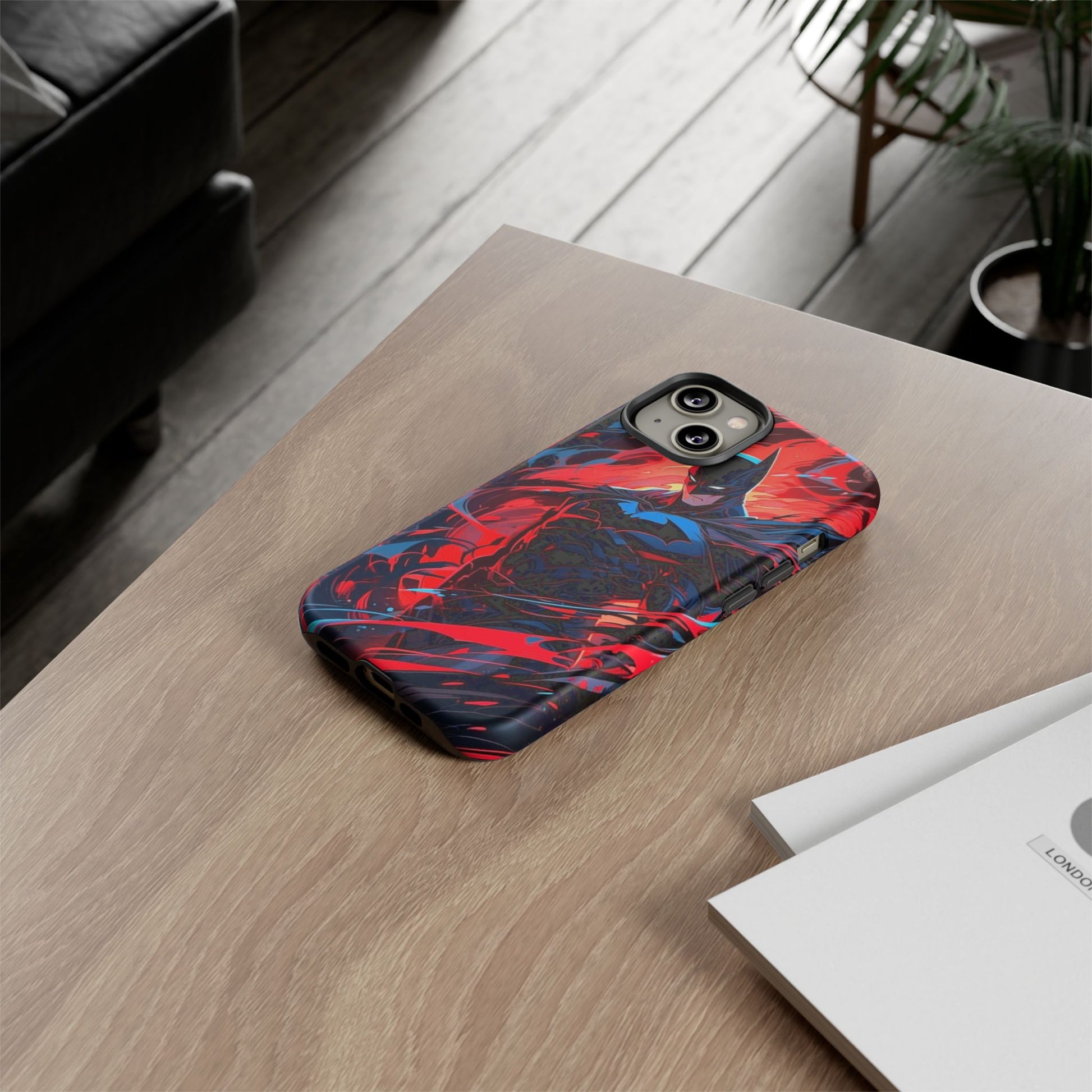 The Dark Knight Batman Art Tough Cases for iPhones, Samsung, and Pixel