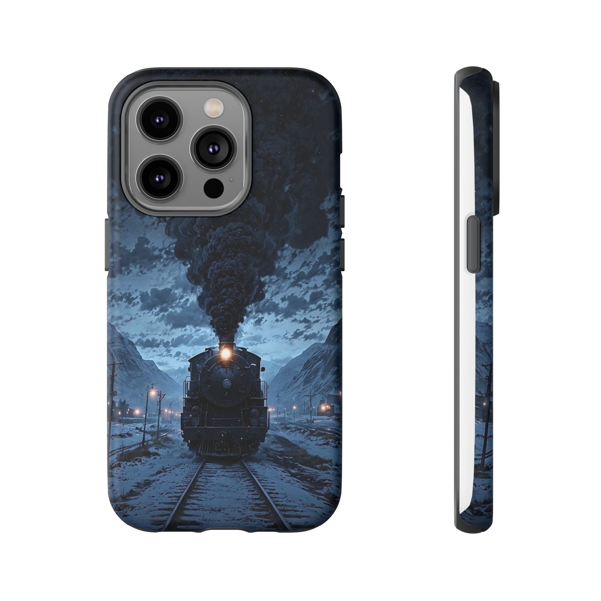 Steam Engine Train Themed Tough Cases for iPhones, Samsung, and Pixel