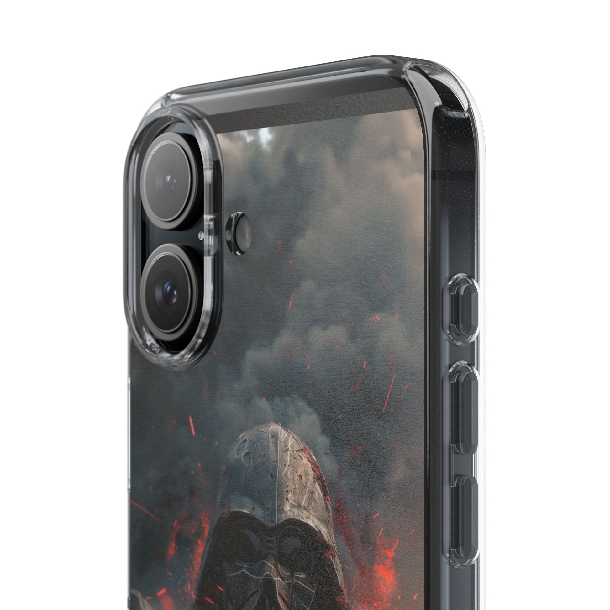 Space Battle Damaged Helmet Clear Case for Space movie fans