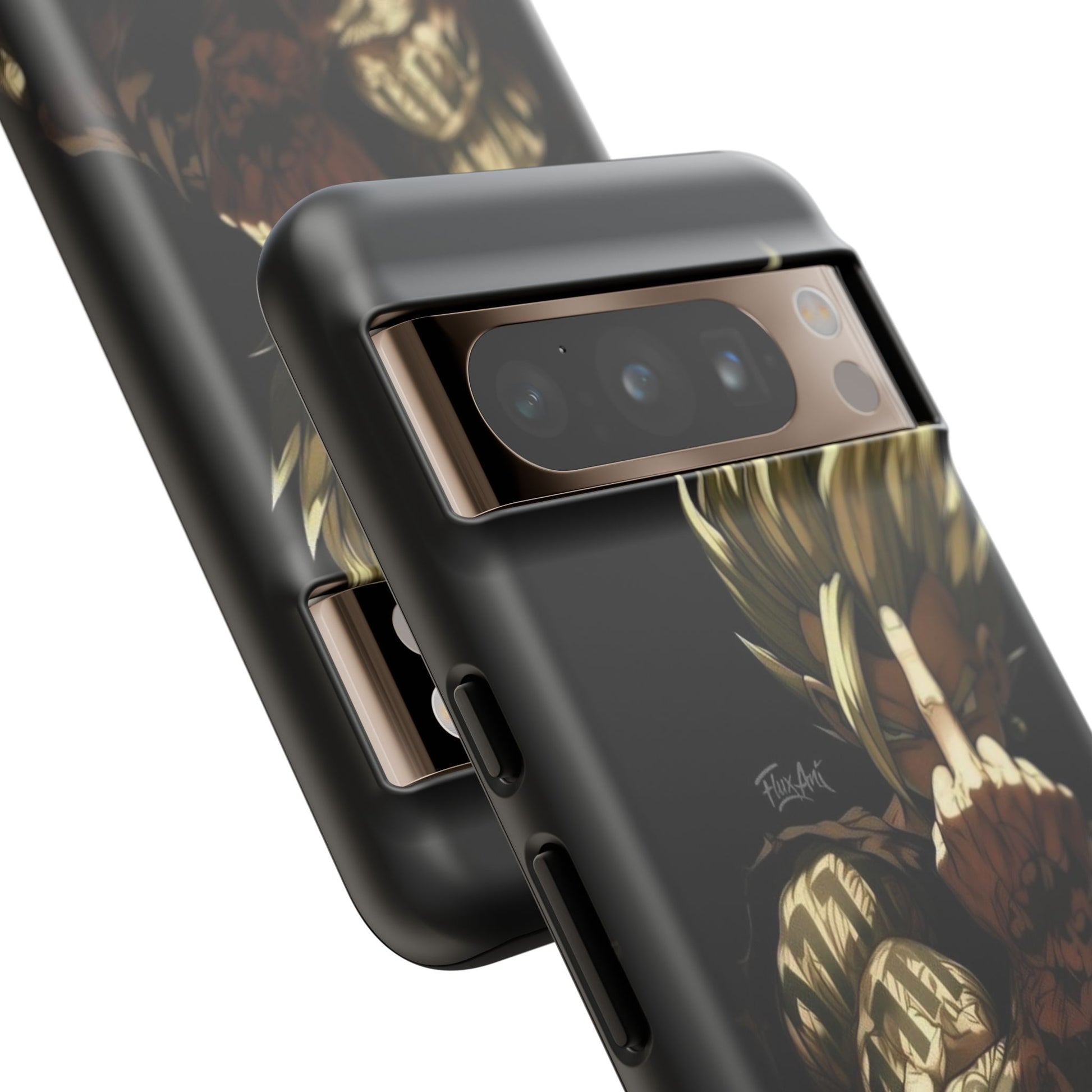 Middle Finger SS Goku Dragon Ball Z Tough Cases for iPhones, Samsung, and Pixel