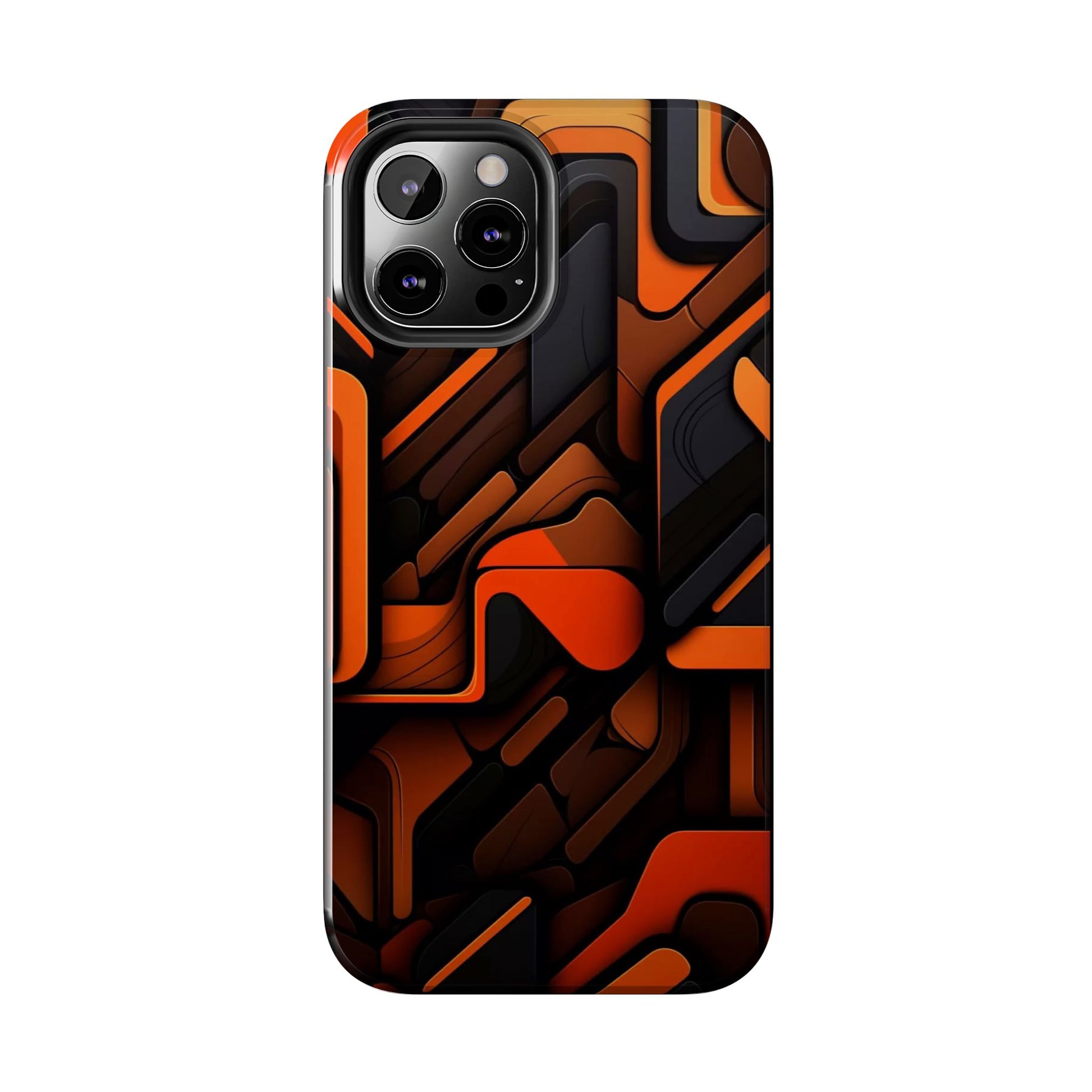 Orange Abstract Art Design Phone Case for Select iPhones & Samsung Galaxy Phones