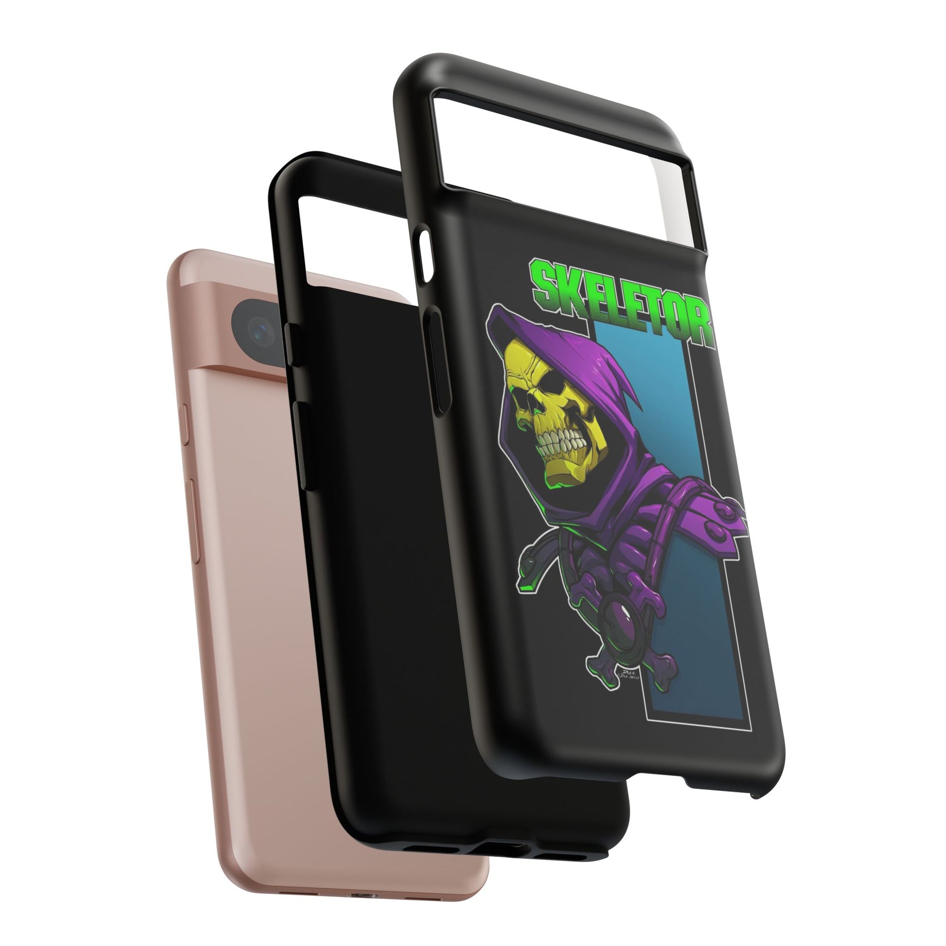 Skeletor Tough Cases for iPhones, Samsung, and Pixel