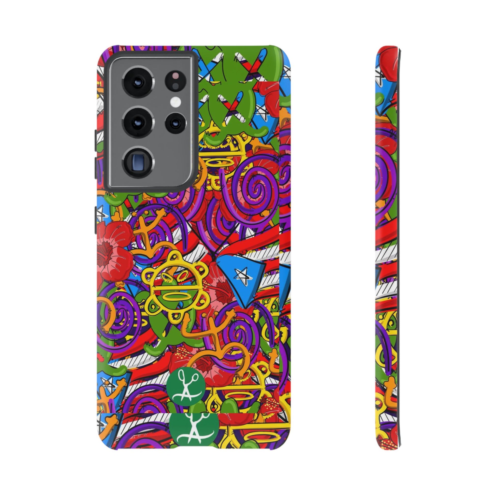 Puerto Rico Taino Tribal Art Tough Cases for iPhones, Samsung, and Pixel