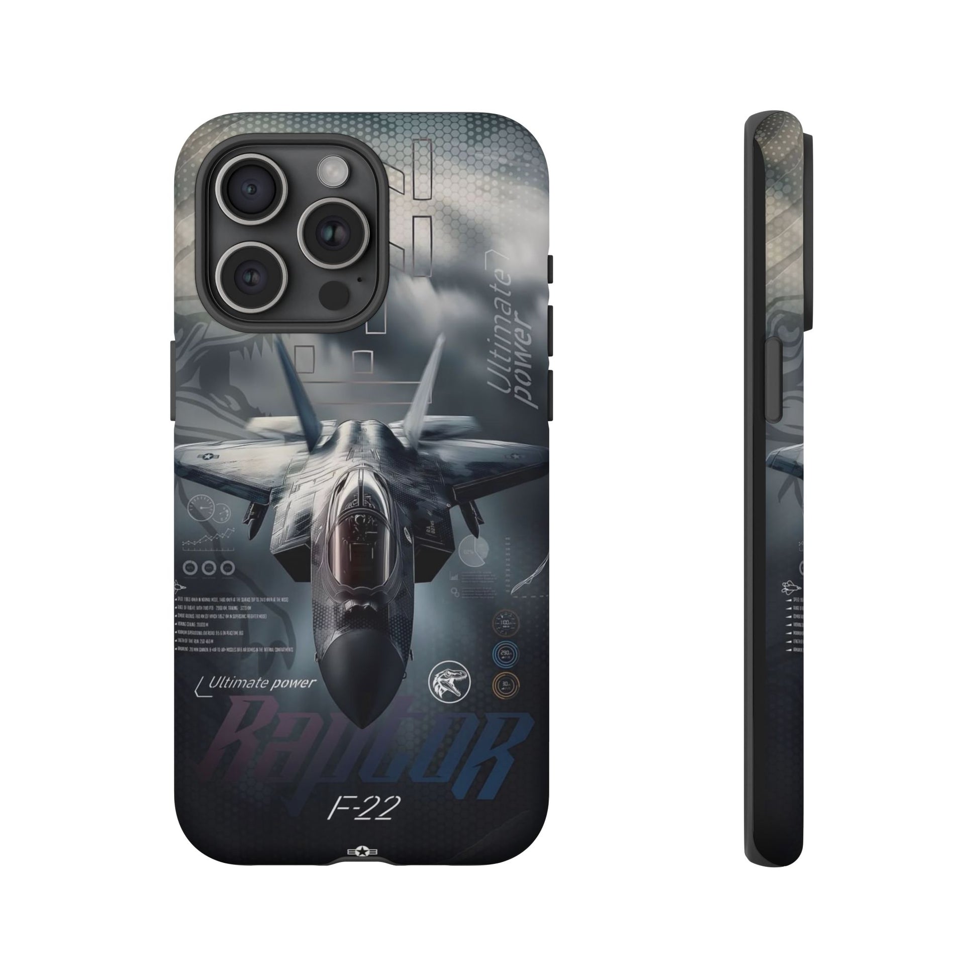 F-22 Raptor Fighter Jet Tough Cases for iPhones, Samsung, and Pixel