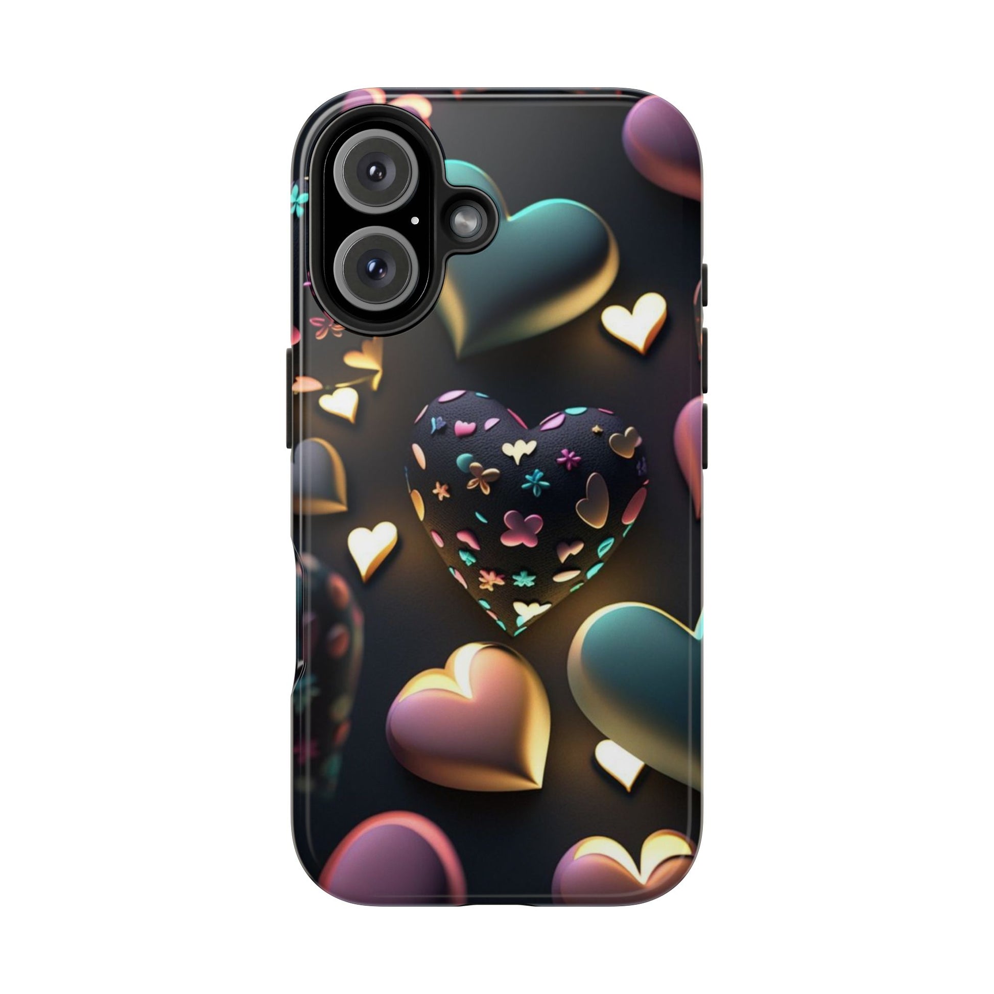 Floating Hearts Themed Tough Phone Cases for Iphones & Samsung Phones