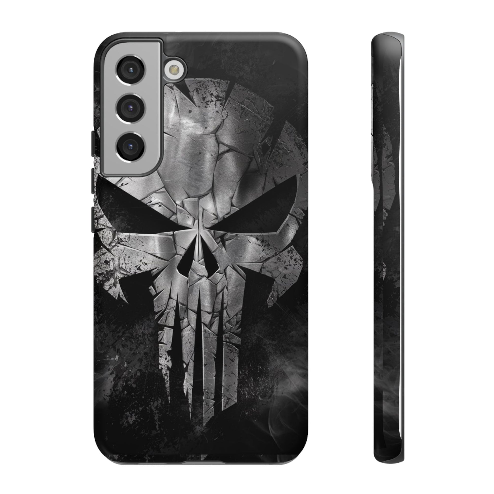 The Punisher Logo Art Tough Cases for iPhones, Samsung, and Pixel