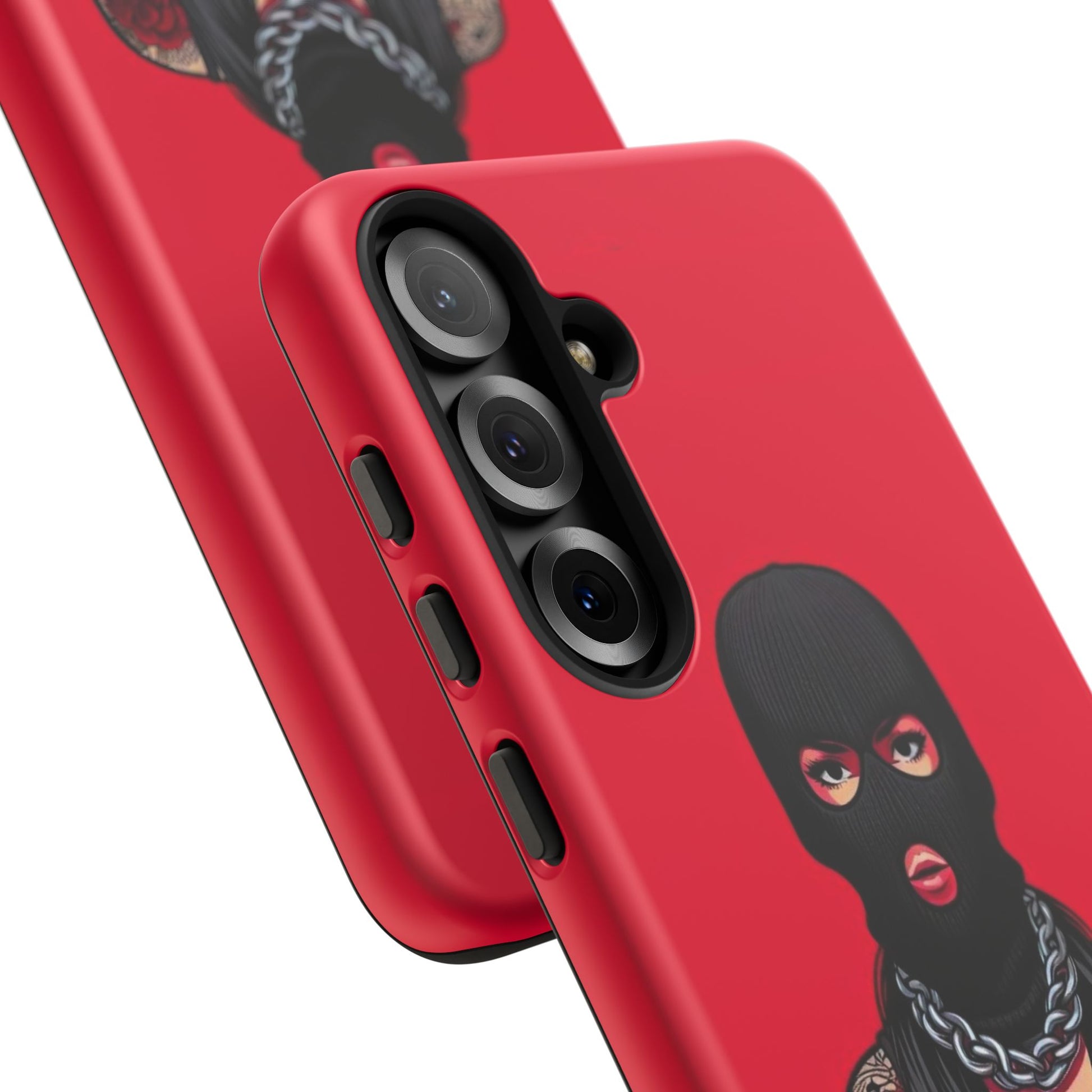 Thug Girl Red Design Tough Cases for iPhones, Samsung, and Pixel