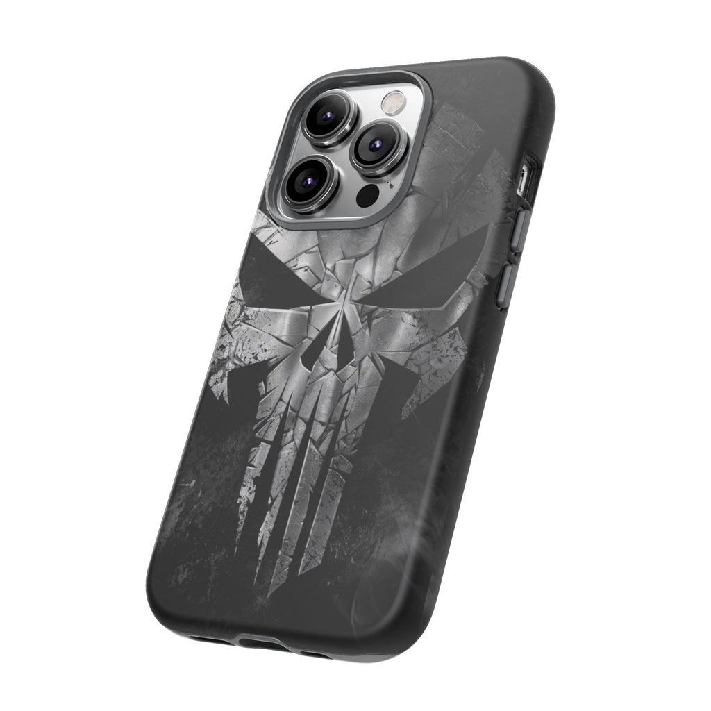 The Punisher Logo Art Tough Cases for iPhones, Samsung, and Pixel
