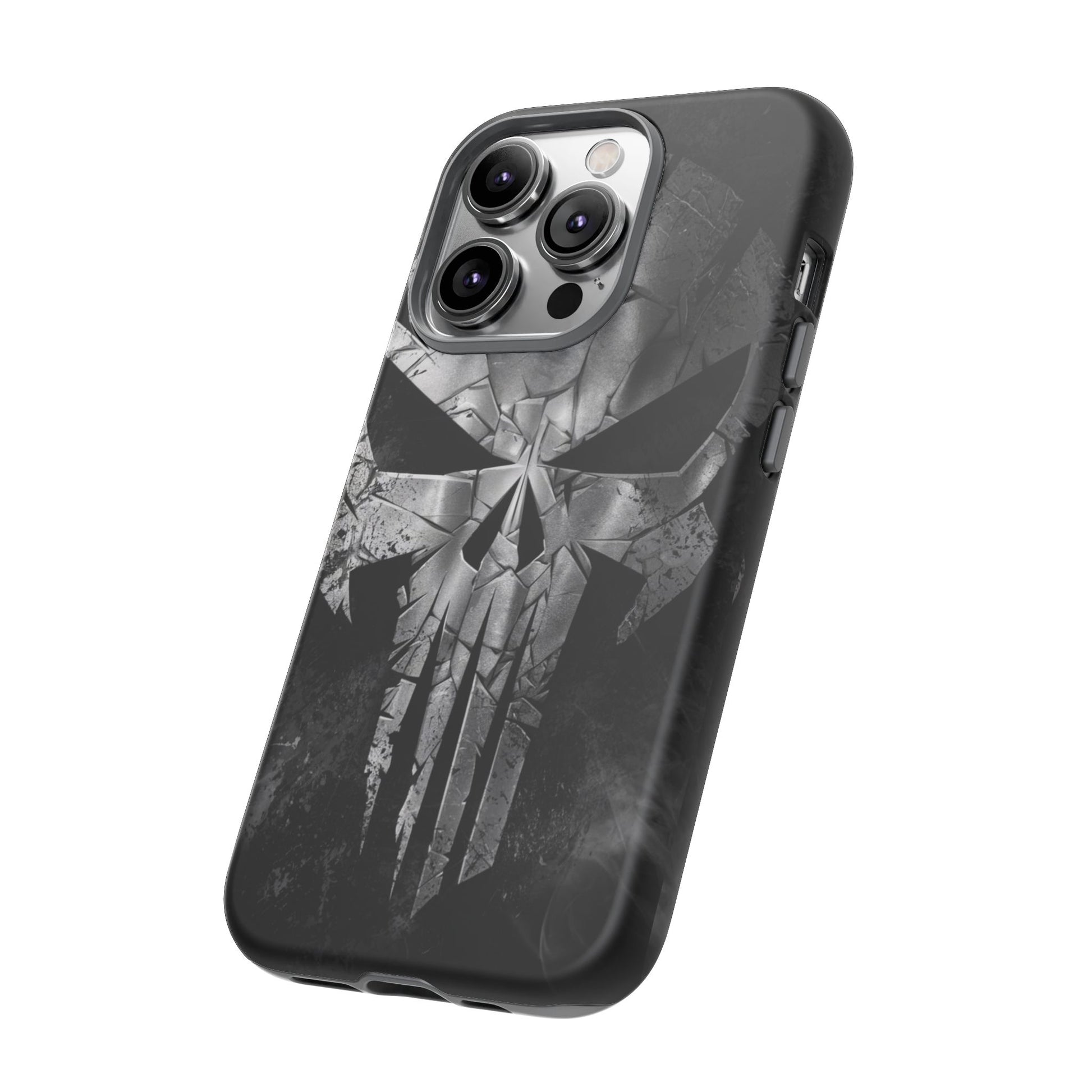 The Punisher Logo Art Tough Cases for iPhones, Samsung, and Pixel