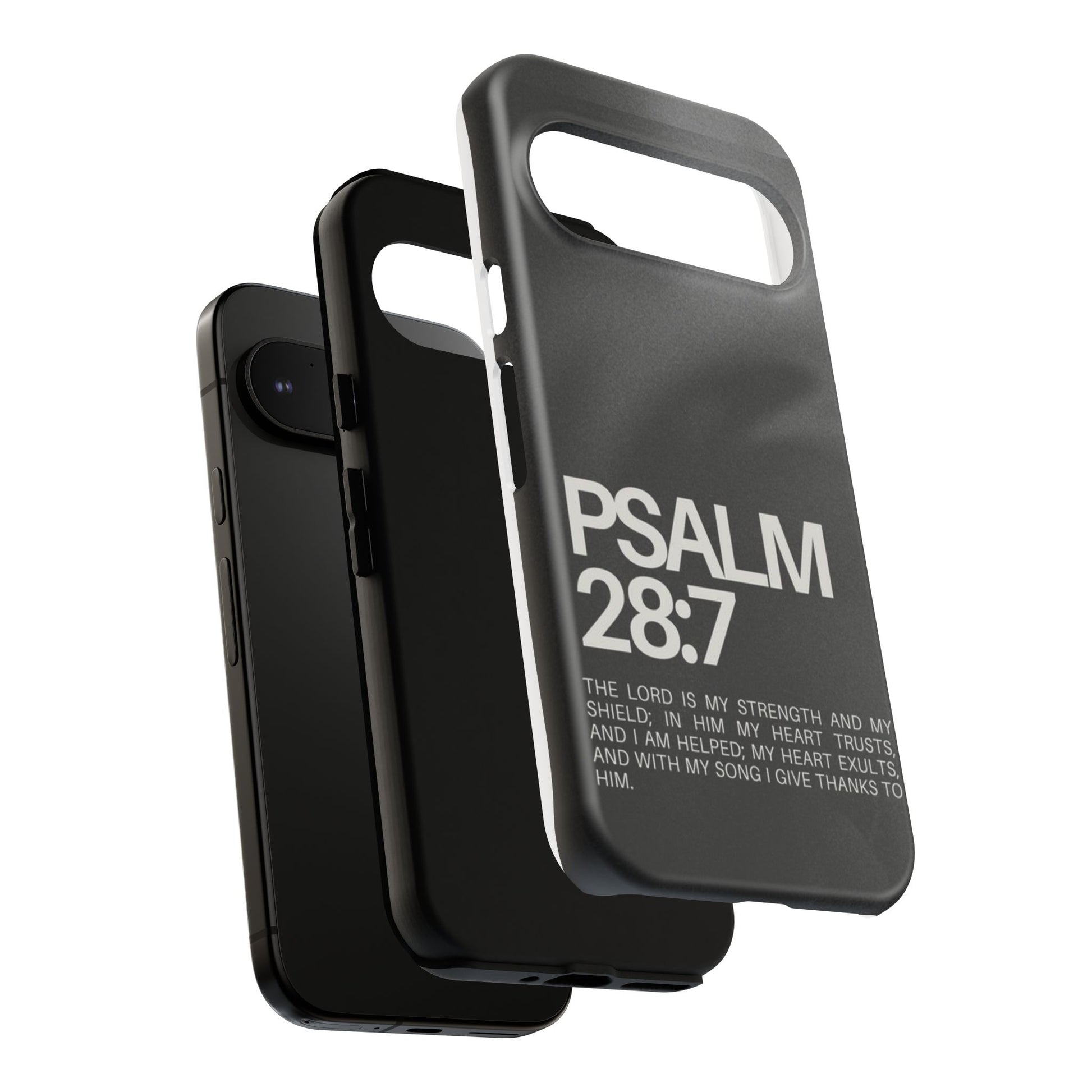 Christian Themed Psalms 28:7 Phone Case, Tough Cases for iPhones, Samsung, and Pixel
