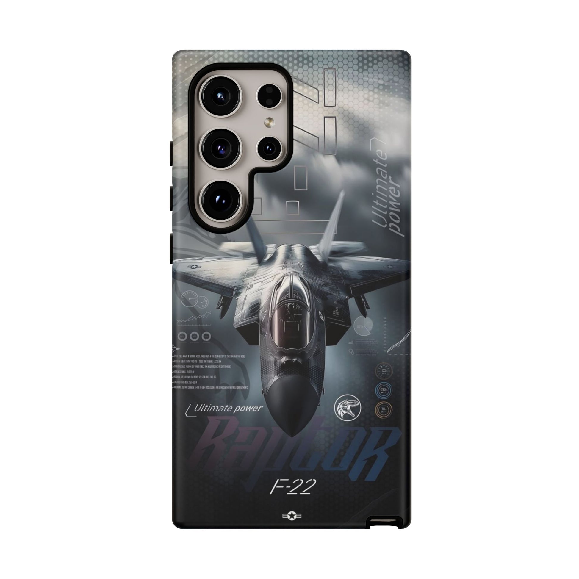 F-22 Raptor Fighter Jet Tough Cases for iPhones, Samsung, and Pixel