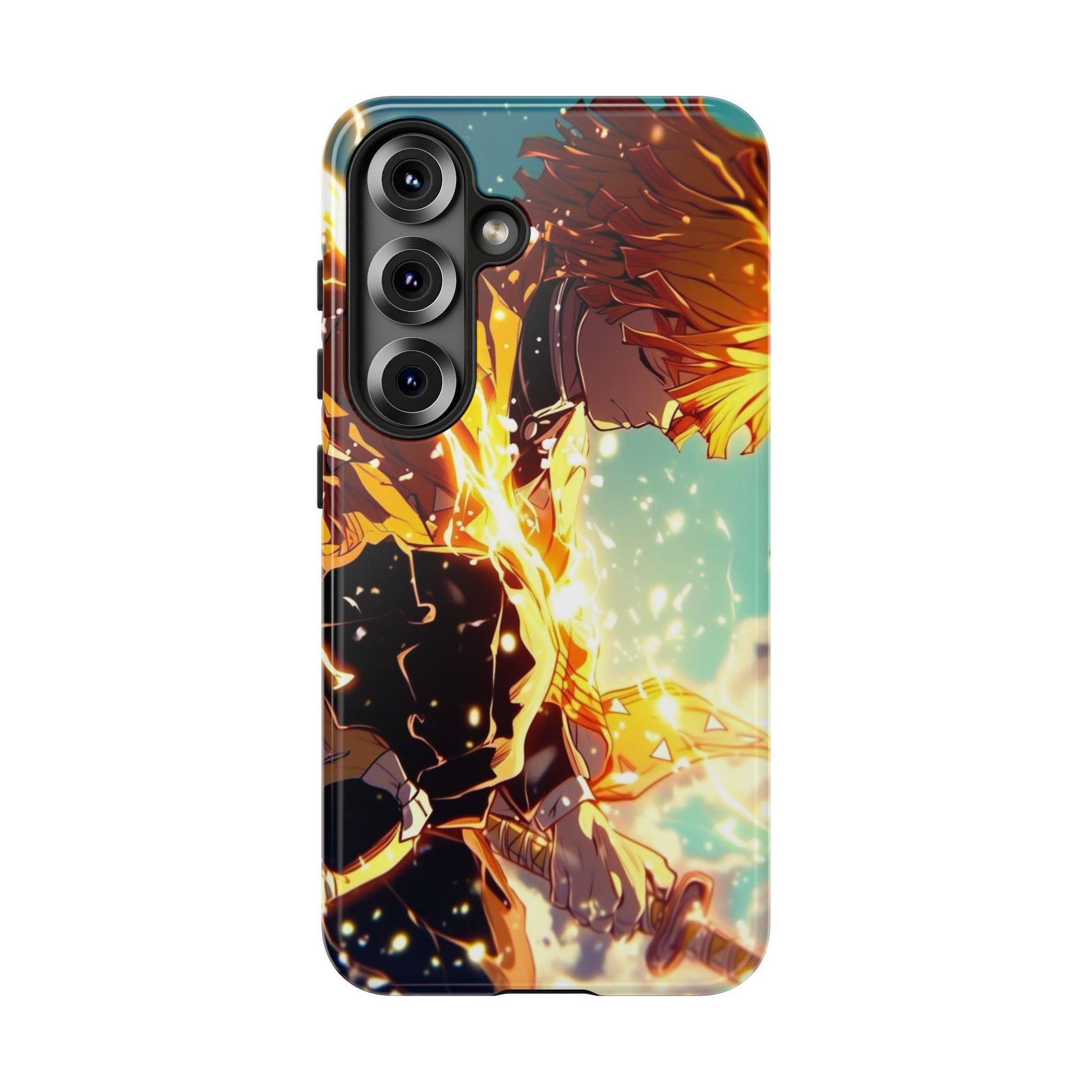 Demon Slayer Zenitsu Anime Theme Phone Case, Tough Cases for iPhones, Samsung, and Pixel