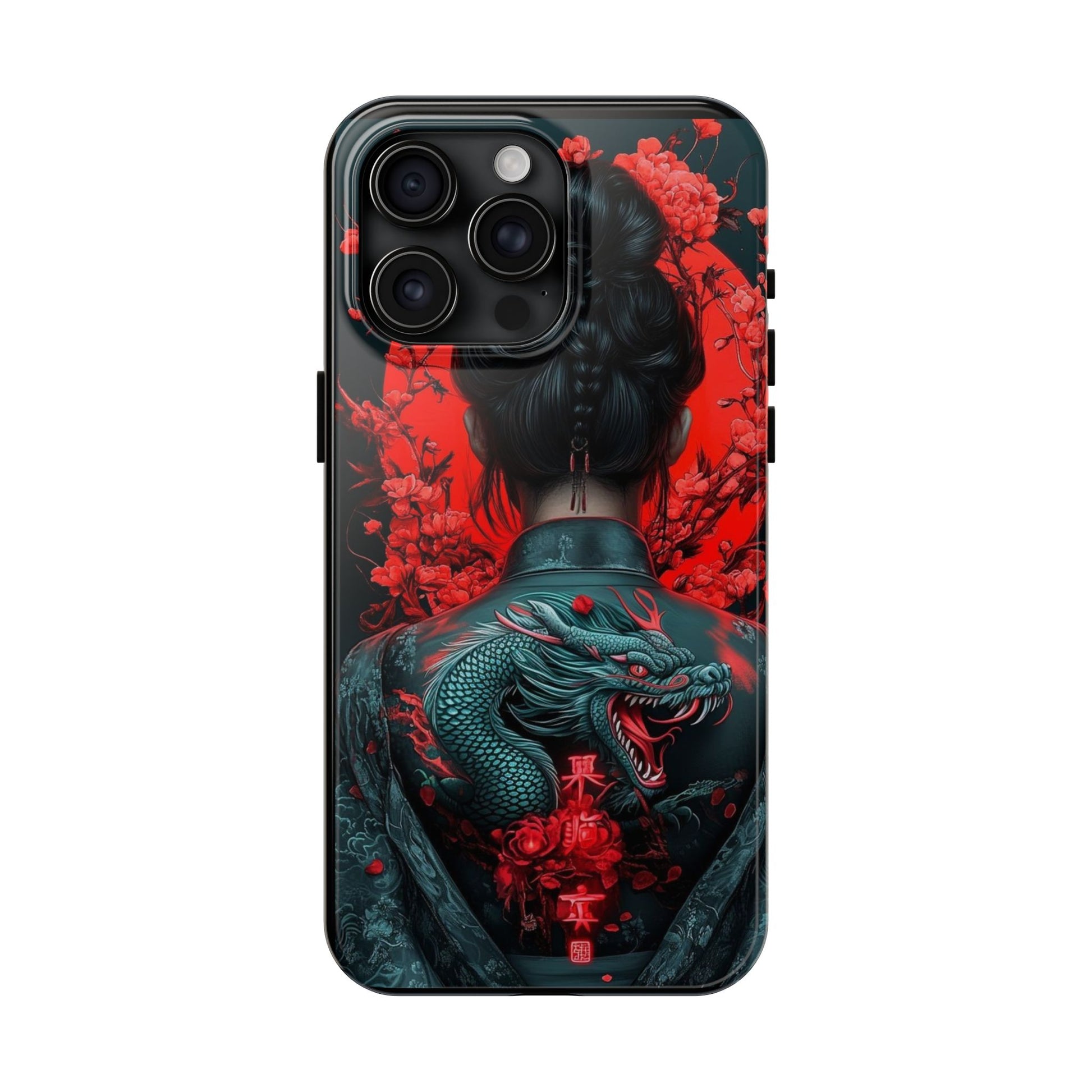 Dragon Geisha Japanese Design Phone Cases for iPhone & Samsung Galaxy Phones