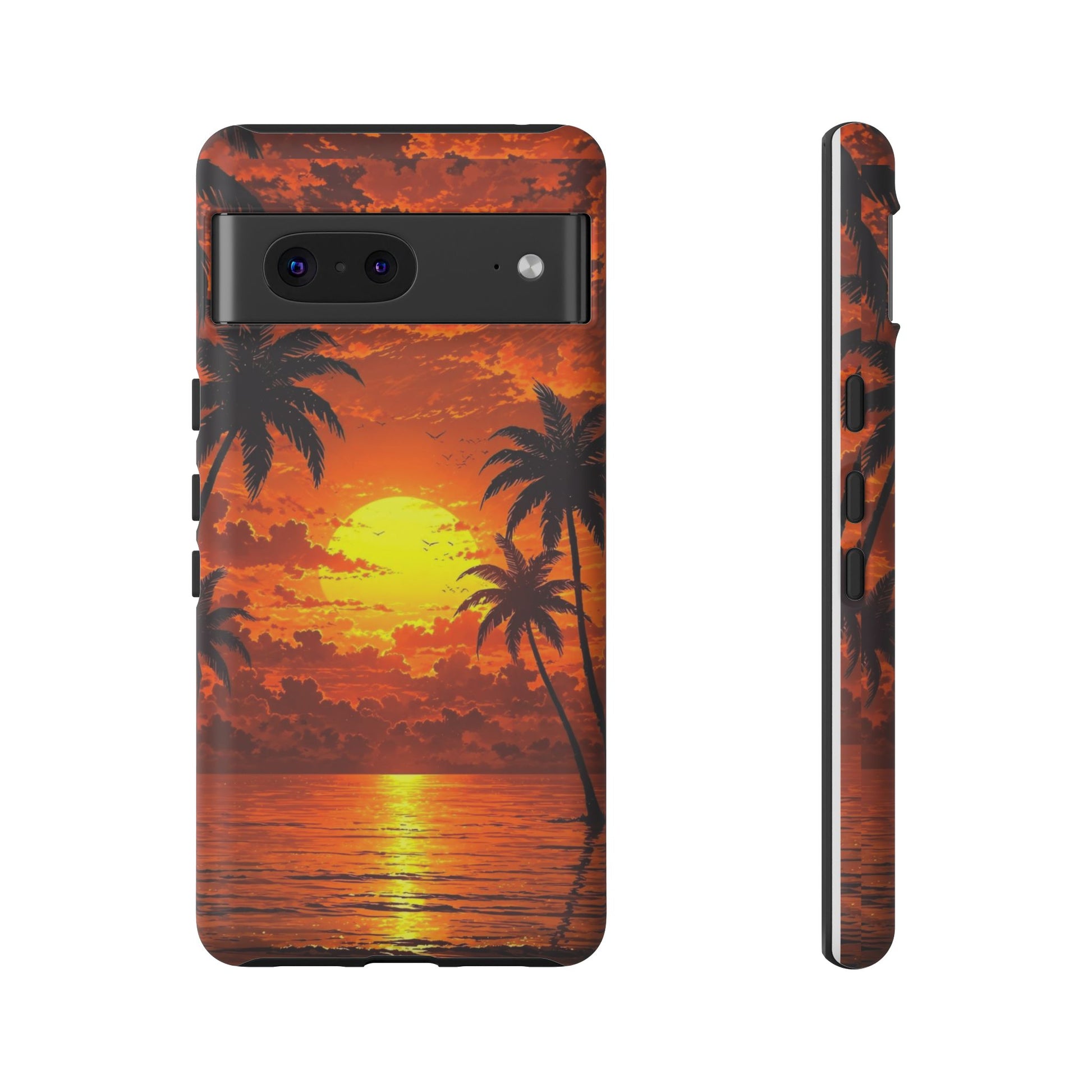Beautiful Beach Sunset Tough Cases for iPhones, Samsung, and Pixel