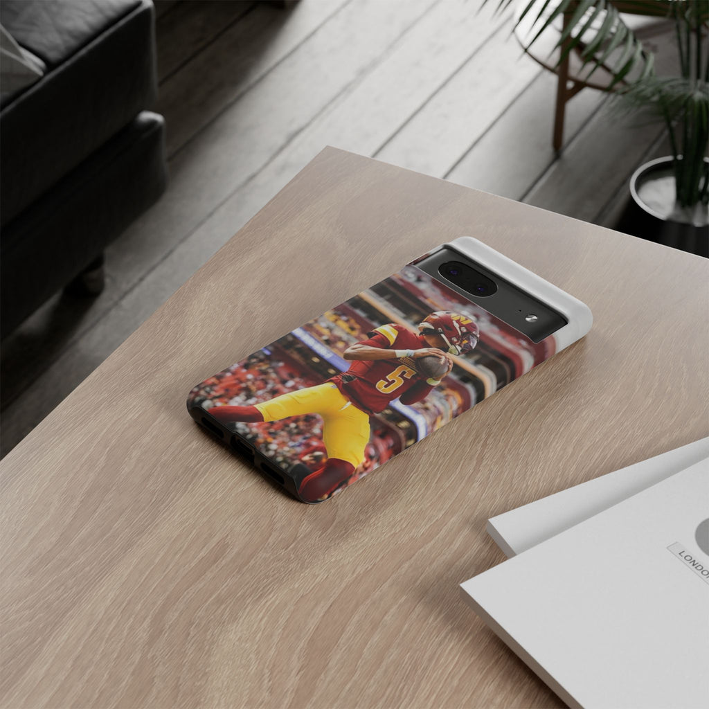 Jayden Daniels Washington Football Tough Cases for iPhones, Samsung, and Pixel