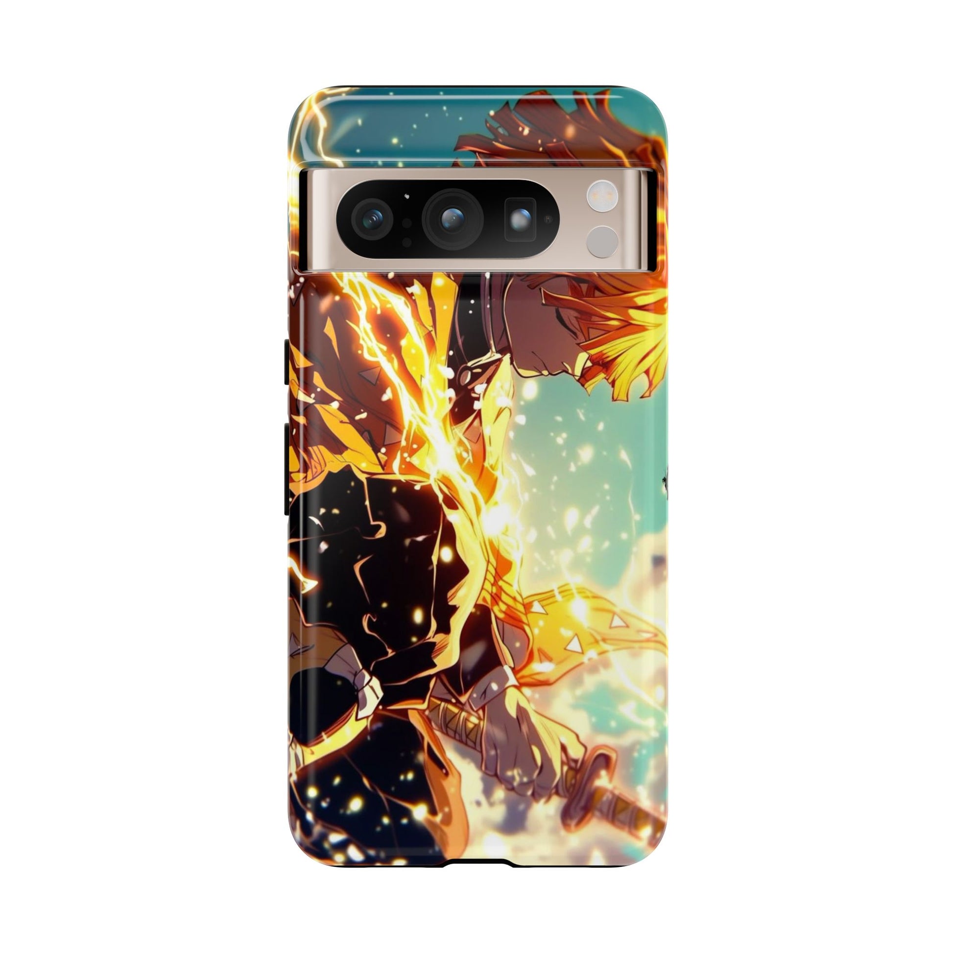 Demon Slayer Zenitsu Anime Theme Phone Case, Tough Cases for iPhones, Samsung, and Pixel