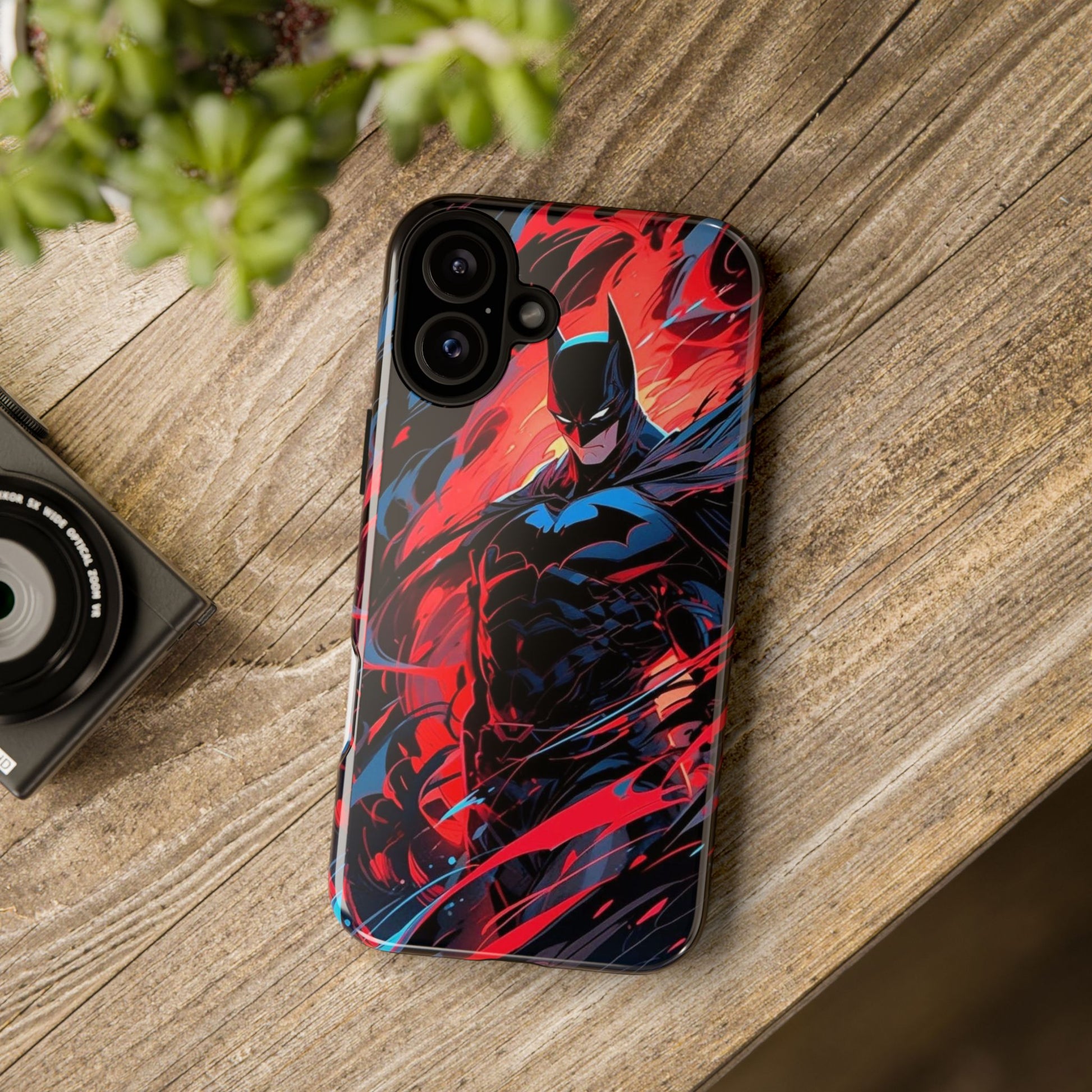 The Dark Knight Batman Art Tough Cases for iPhones, Samsung, and Pixel