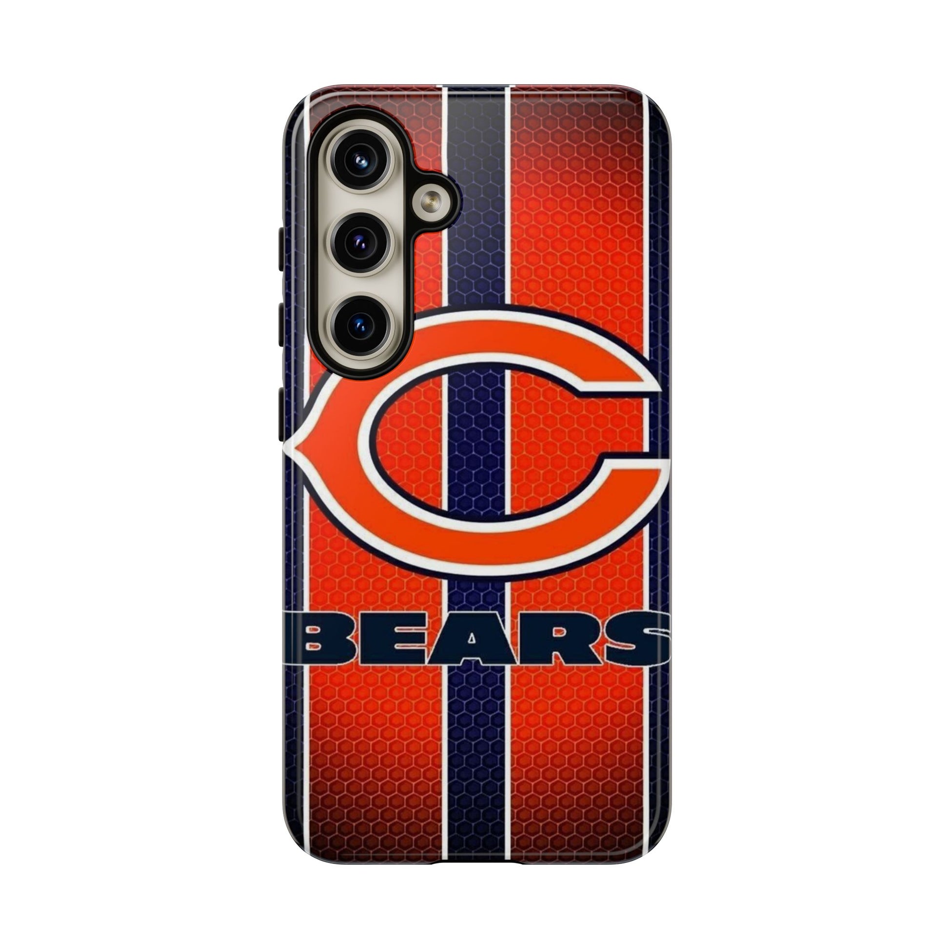 Chicago Bears Stripes Football Phone Case, Tough Cases for iPhones, Samsung, and Pixel
