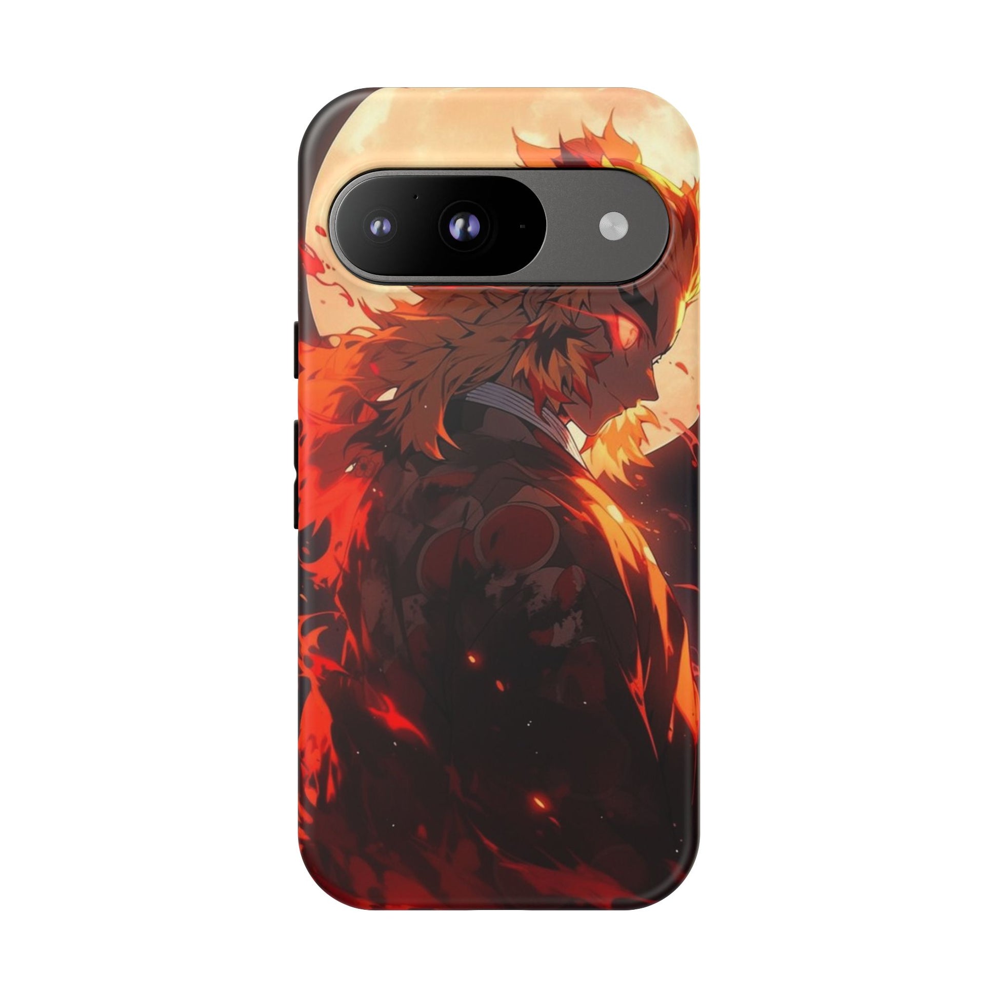 Demon Sl;ayer Rengoku Anime Phone Case, Tough Cases for iPhones, Samsung, and Pixel