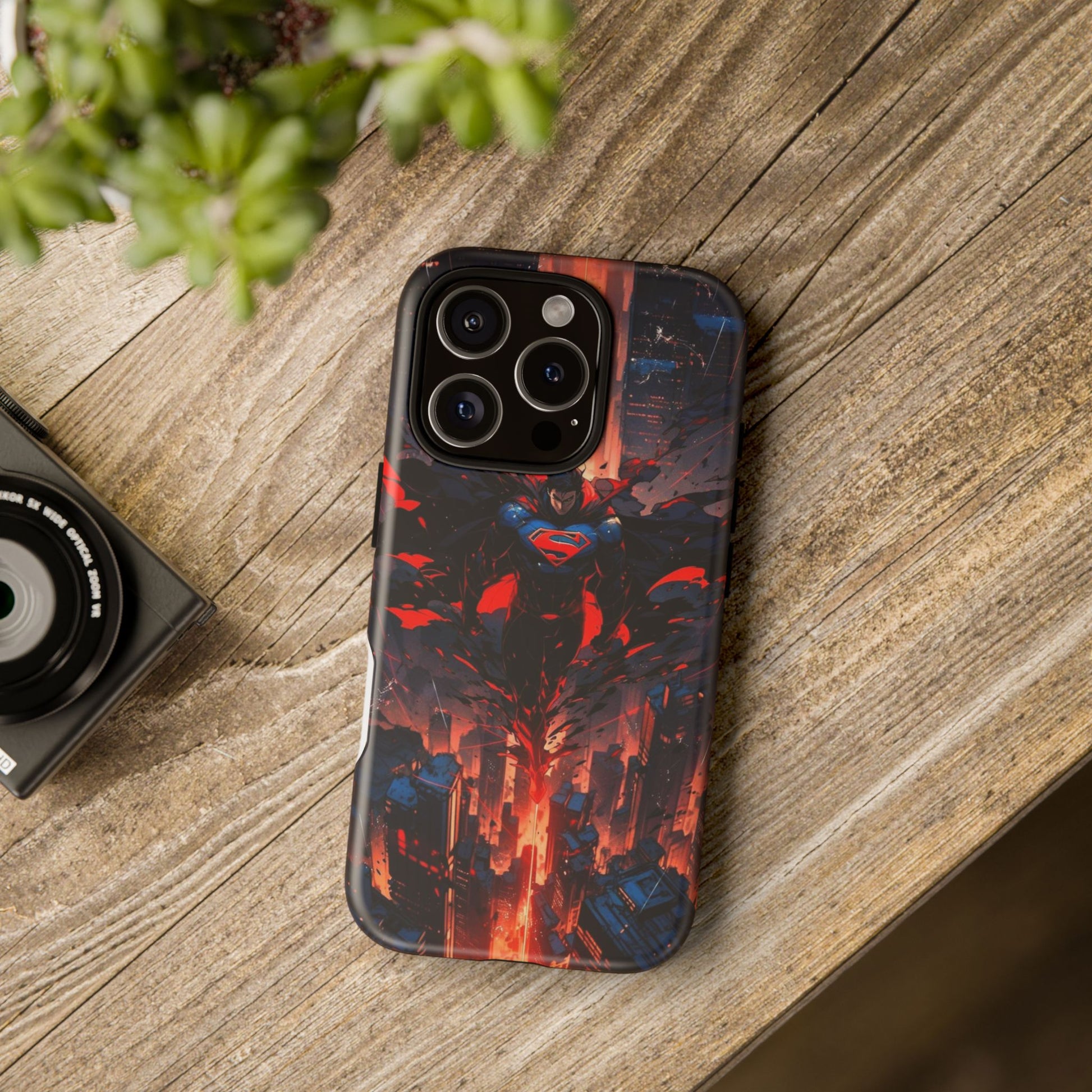 Anime Superman Tough Cases for iPhones, Samsung, and Pixel
