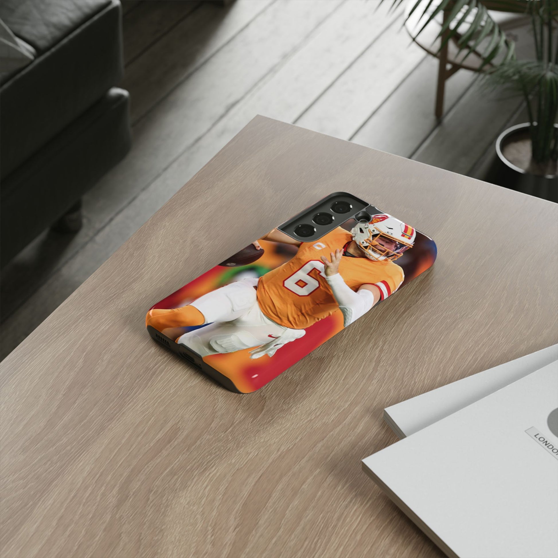 Tampa Bay Buccaneers Baker Mayfield Football Tough Cases for iPhones, Samsung, and Pixel