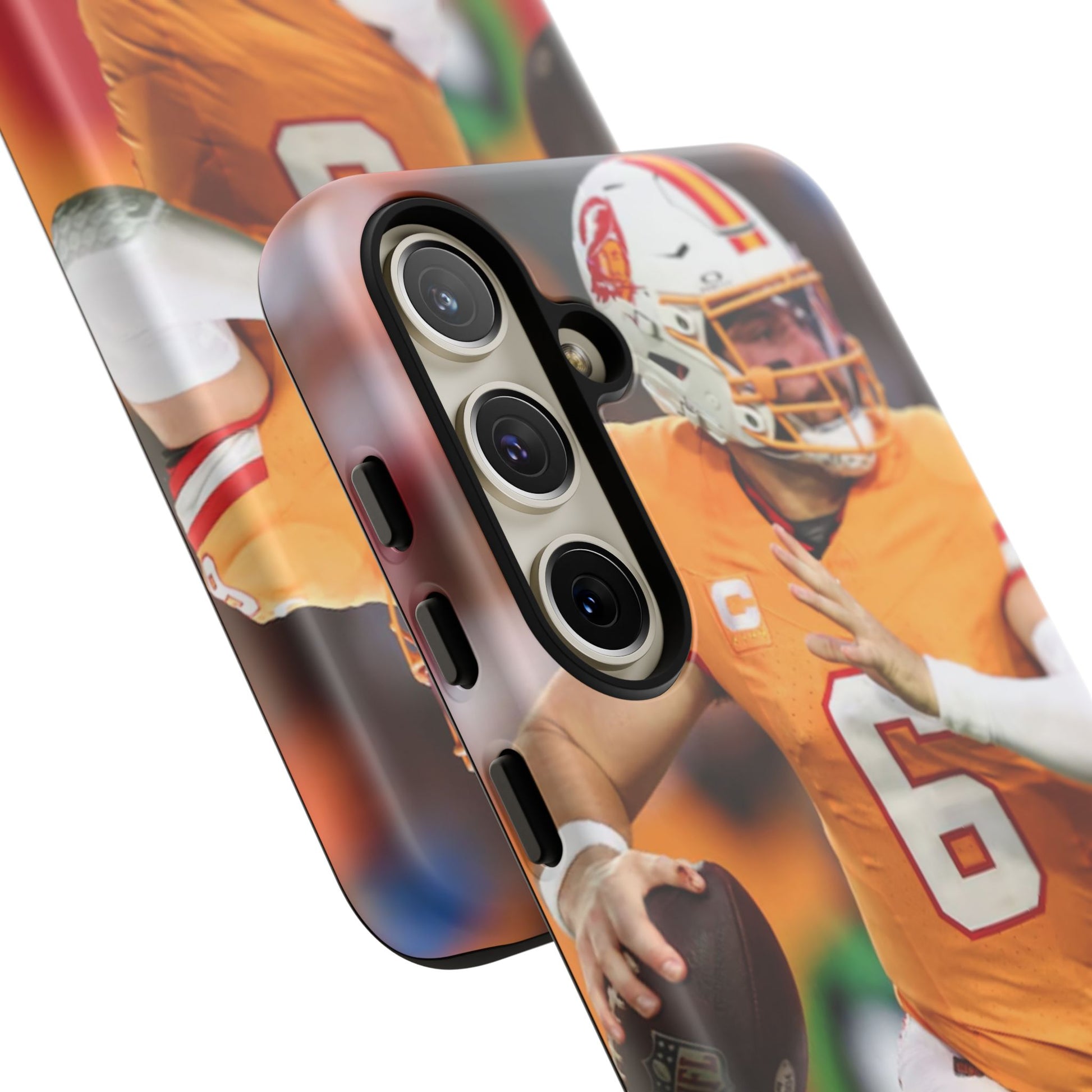 Tampa Bay Buccaneers Baker Mayfield Football Tough Cases for iPhones, Samsung, and Pixel