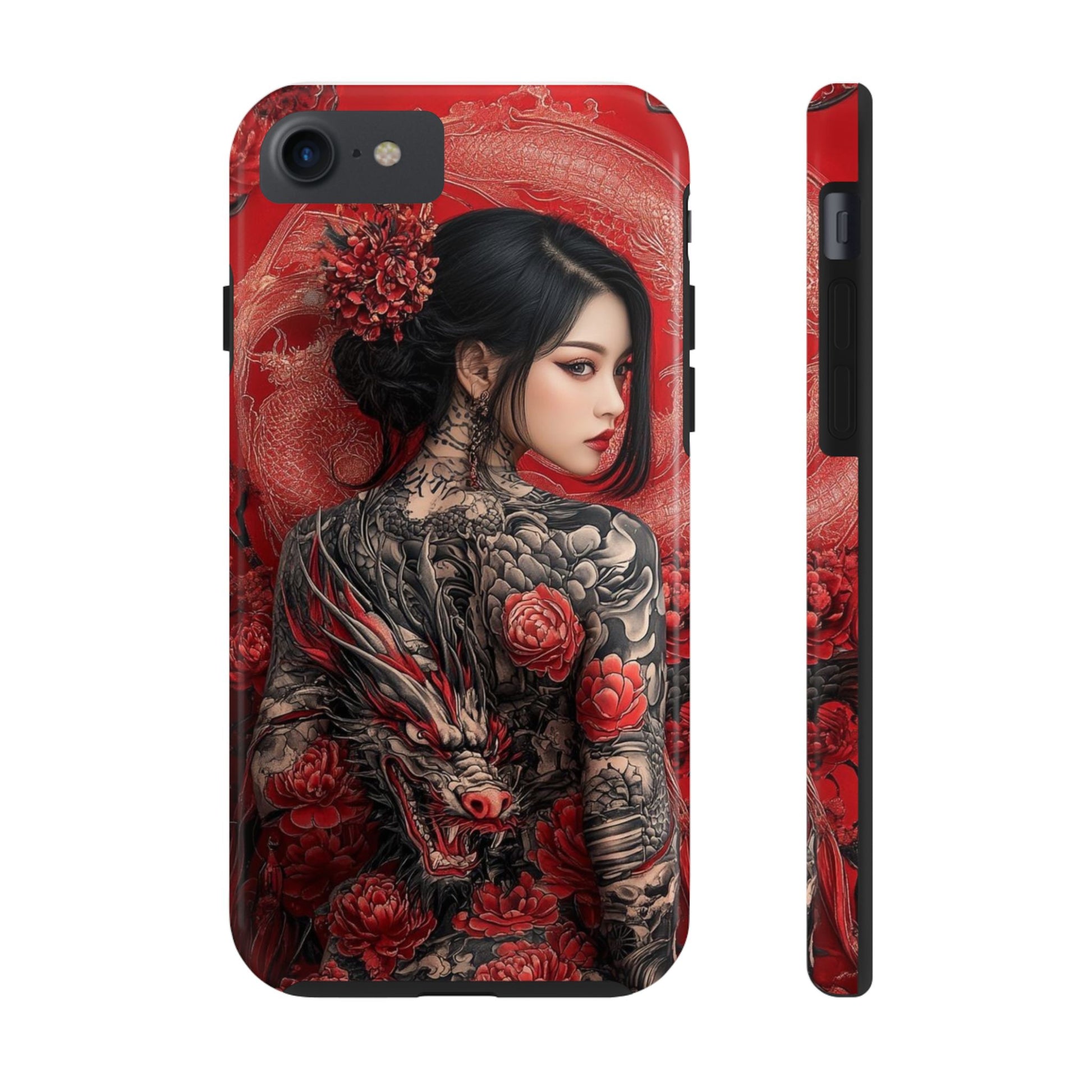 Japanese Geisha Tattooed Girl Phone Cases for Iphones & Samsung Durable