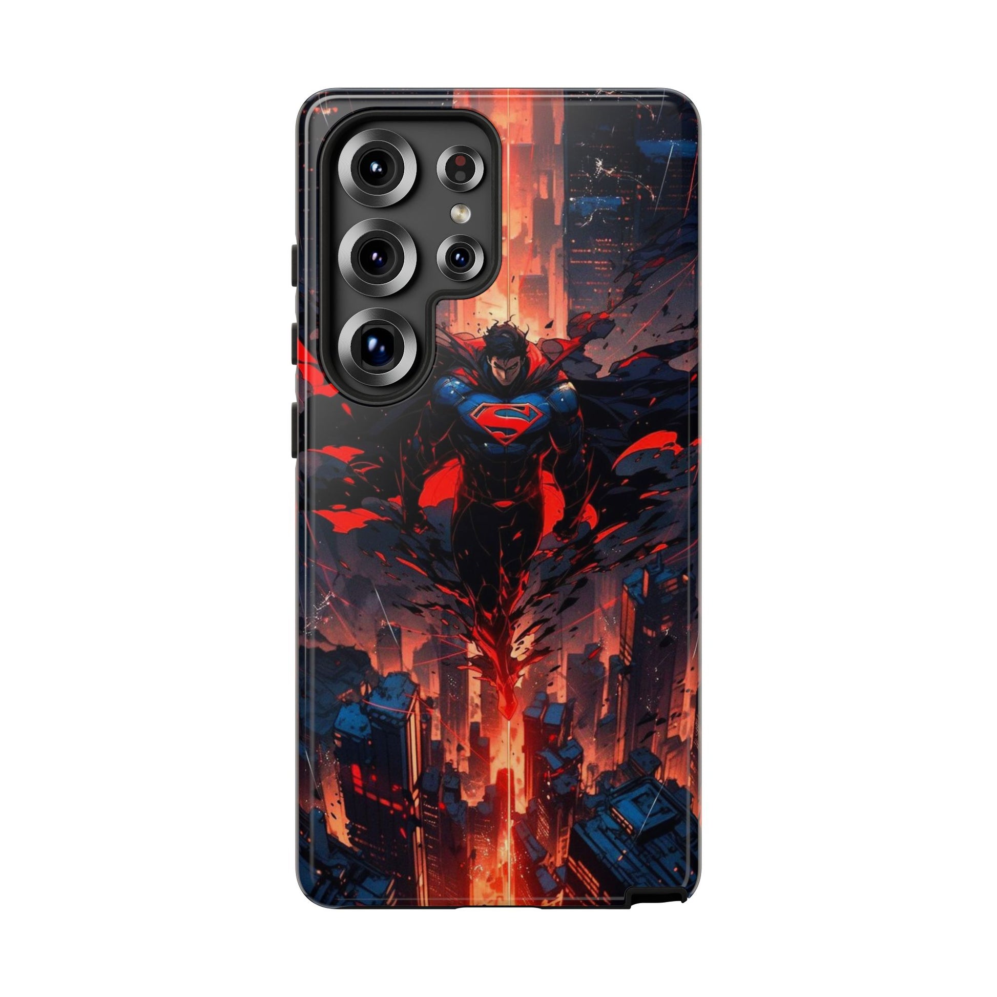 Anime Superman Tough Cases for iPhones, Samsung, and Pixel