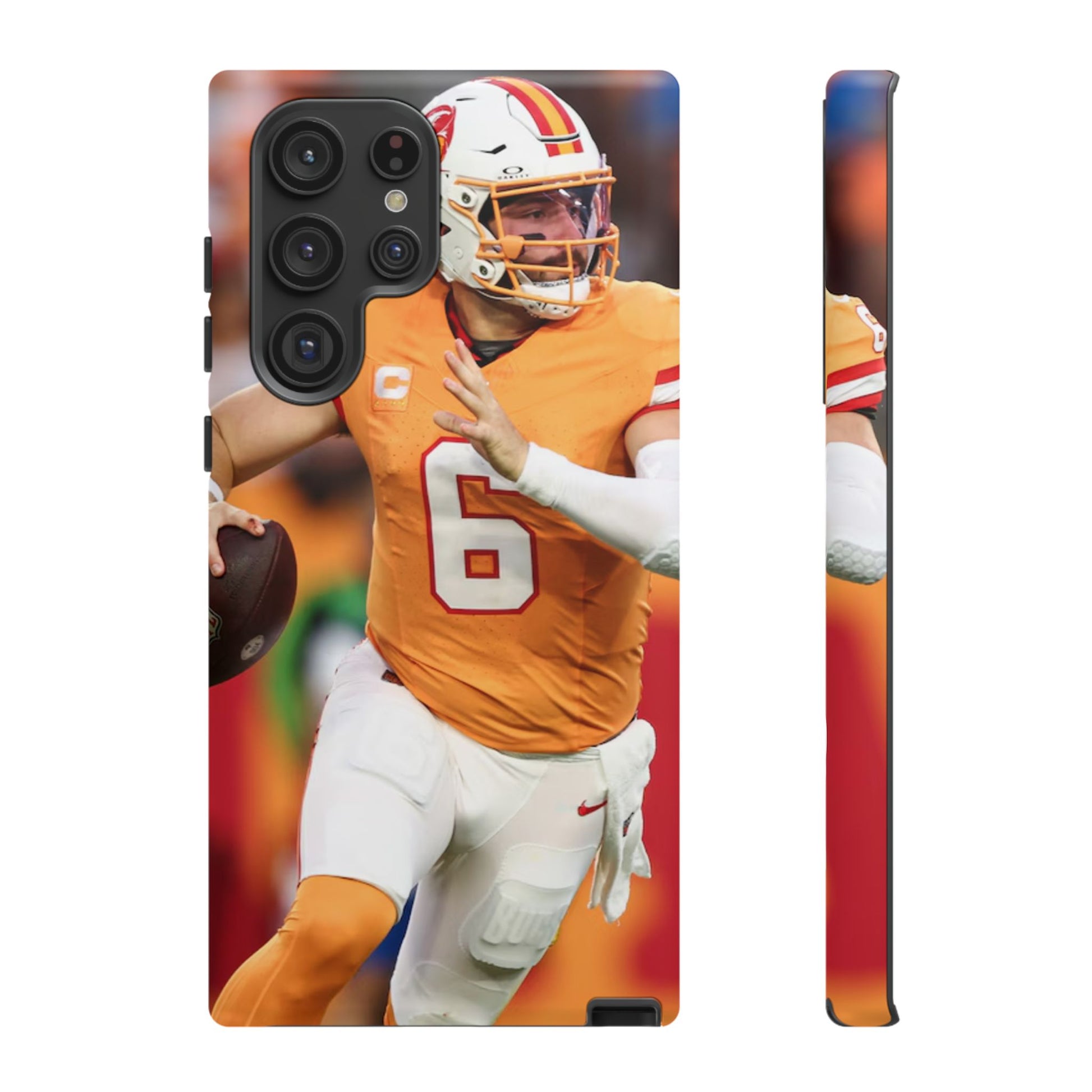 Tampa Bay Buccaneers Baker Mayfield Football Tough Cases for iPhones, Samsung, and Pixel