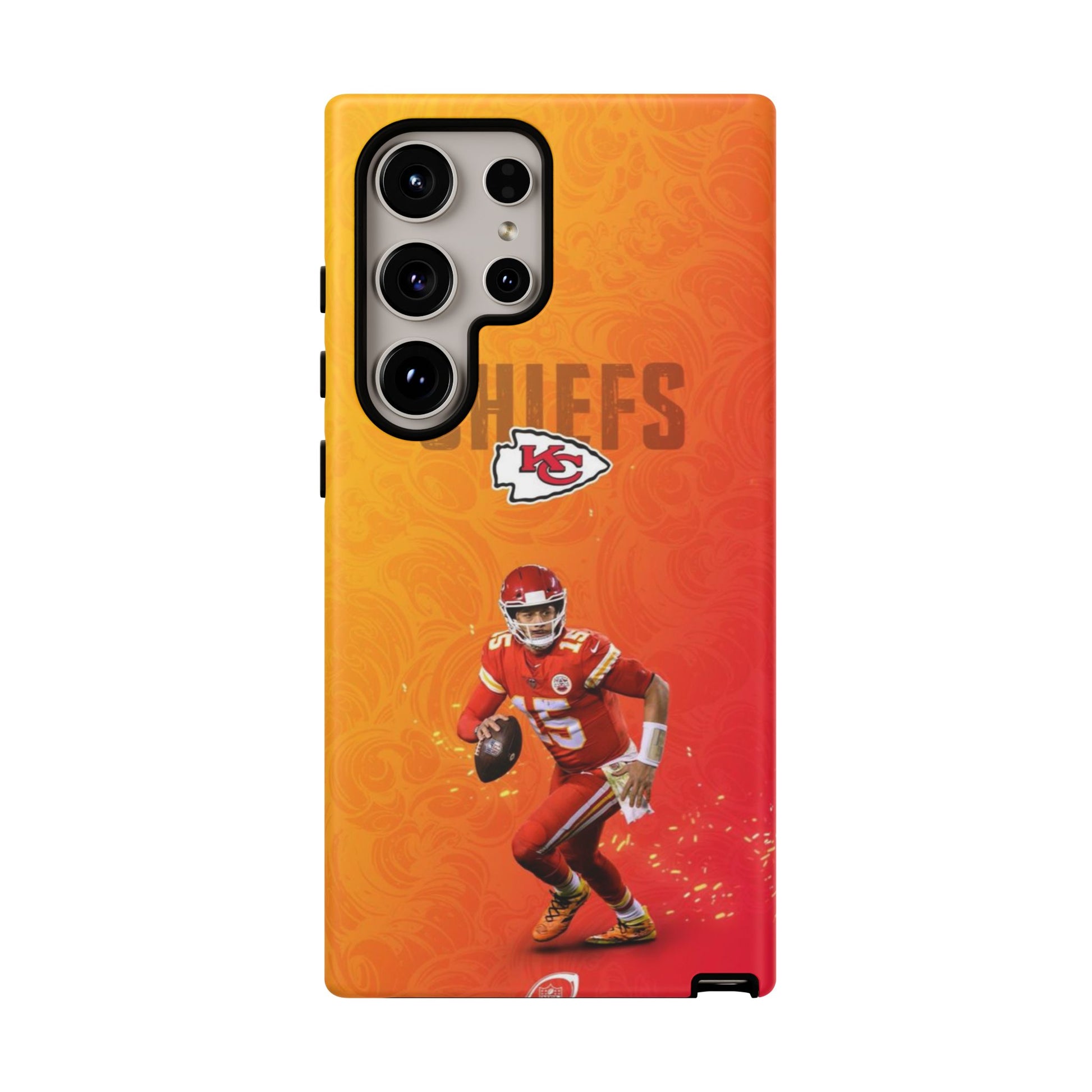 Kansas City Chiefs Patrick Mahomes Football Tough Cases for iPhones, Samsung, and Pixel