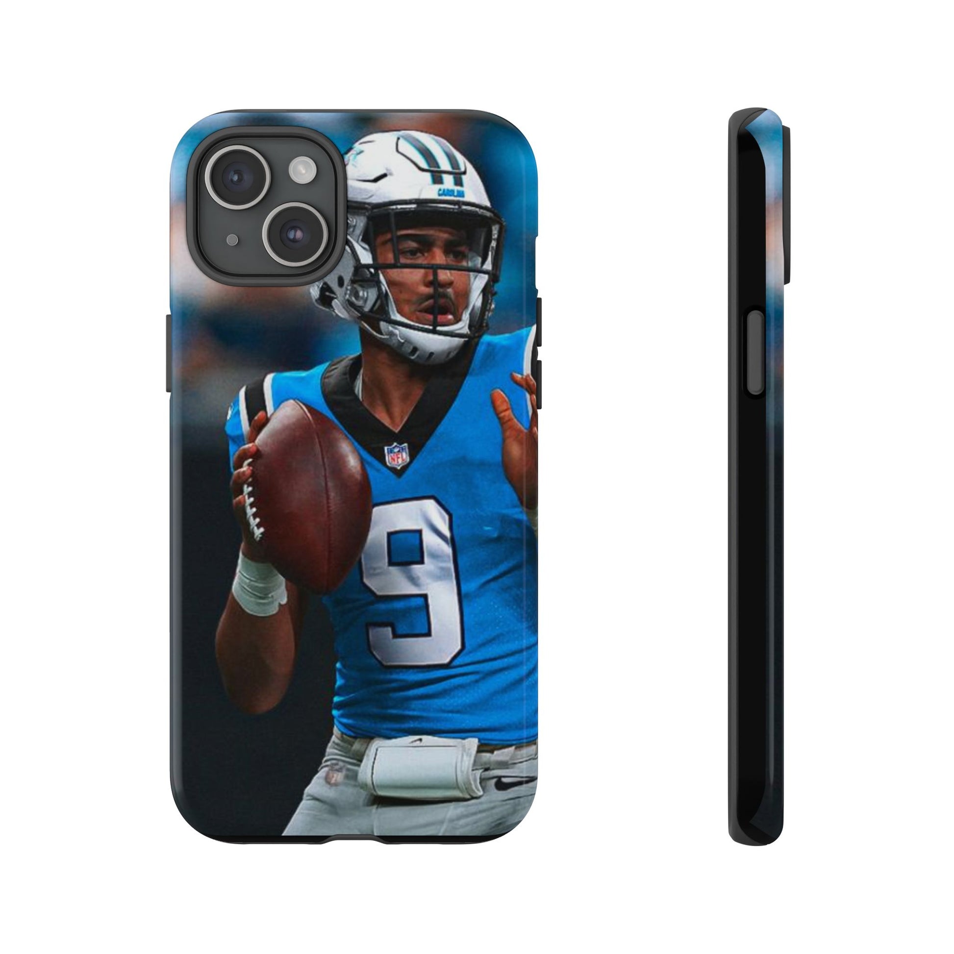 Carolina Panthers Bryce Young Football Tough Cases for iPhones, Samsung, and Pixel