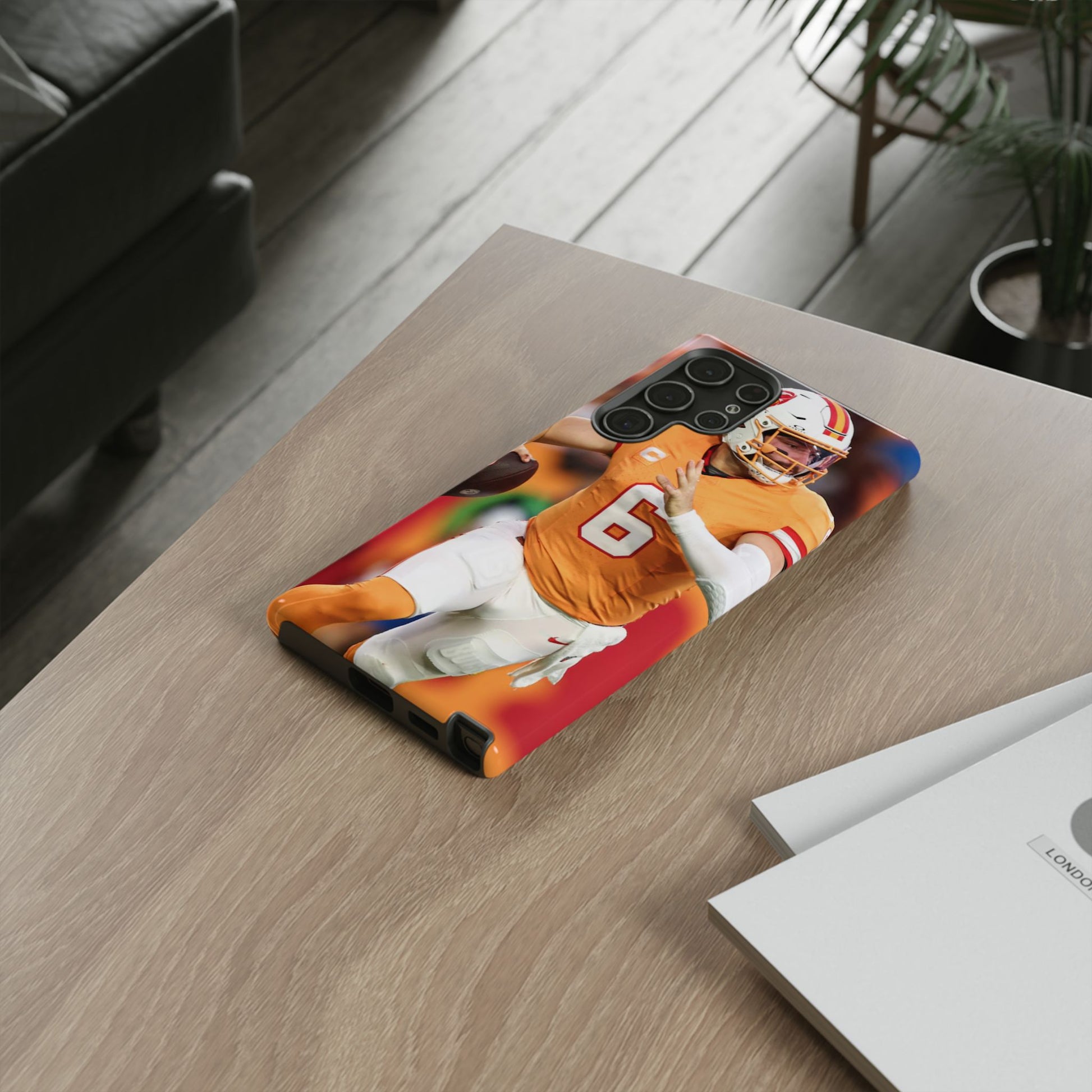 Tampa Bay Buccaneers Baker Mayfield Football Tough Cases for iPhones, Samsung, and Pixel