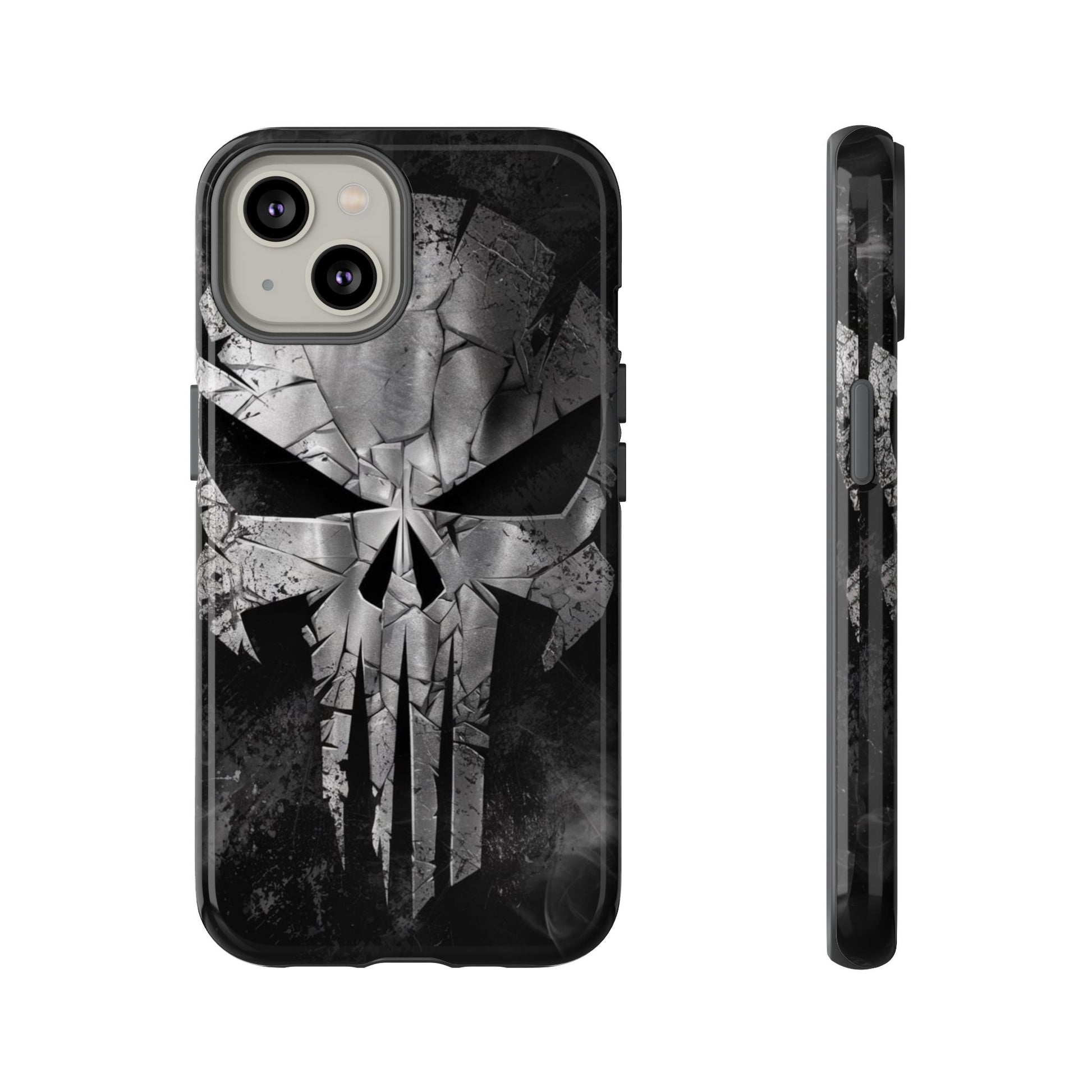 The Punisher Logo Art Tough Cases for iPhones, Samsung, and Pixel