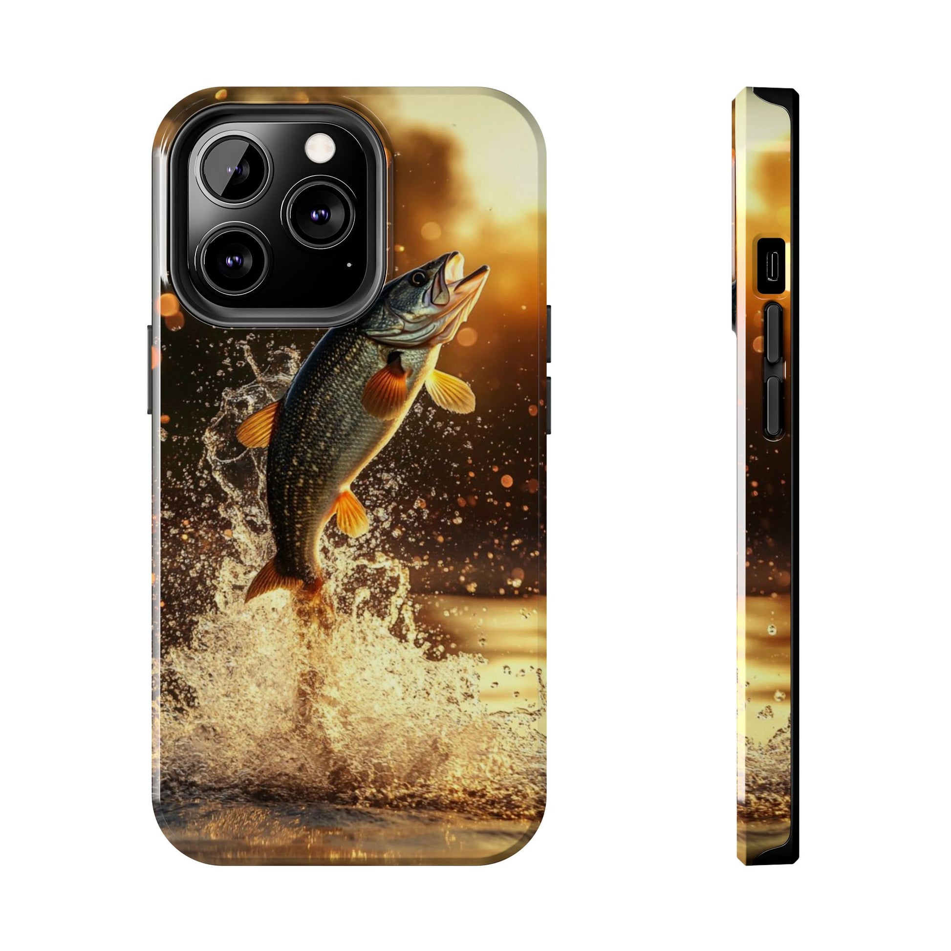 Jumping Bass Fish Theme Phone Cases for iPhones & Samsung Phones