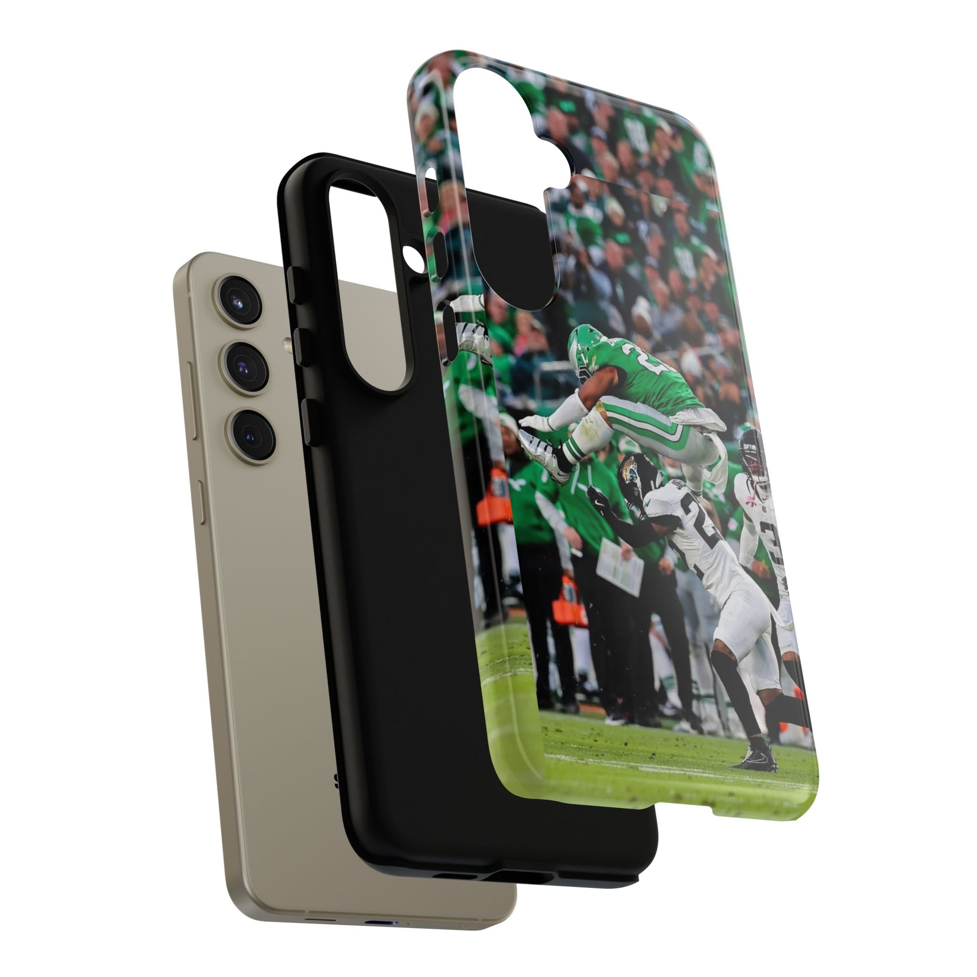 Saquon Barkley The Huddle Eagles Football Tough Cases for iPhones, Samsung, and Pixel