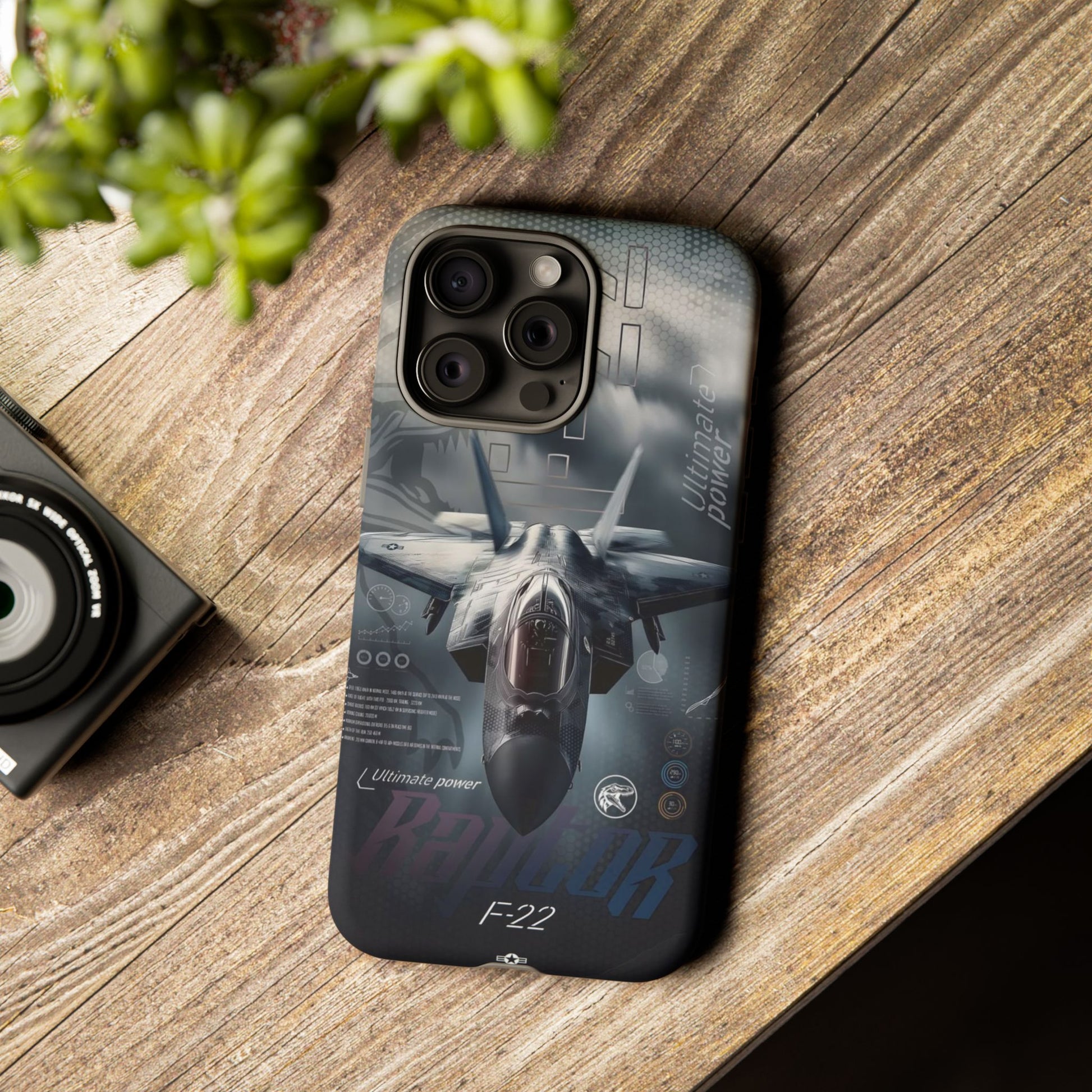 F-22 Raptor Fighter Jet Tough Cases for iPhones, Samsung, and Pixel