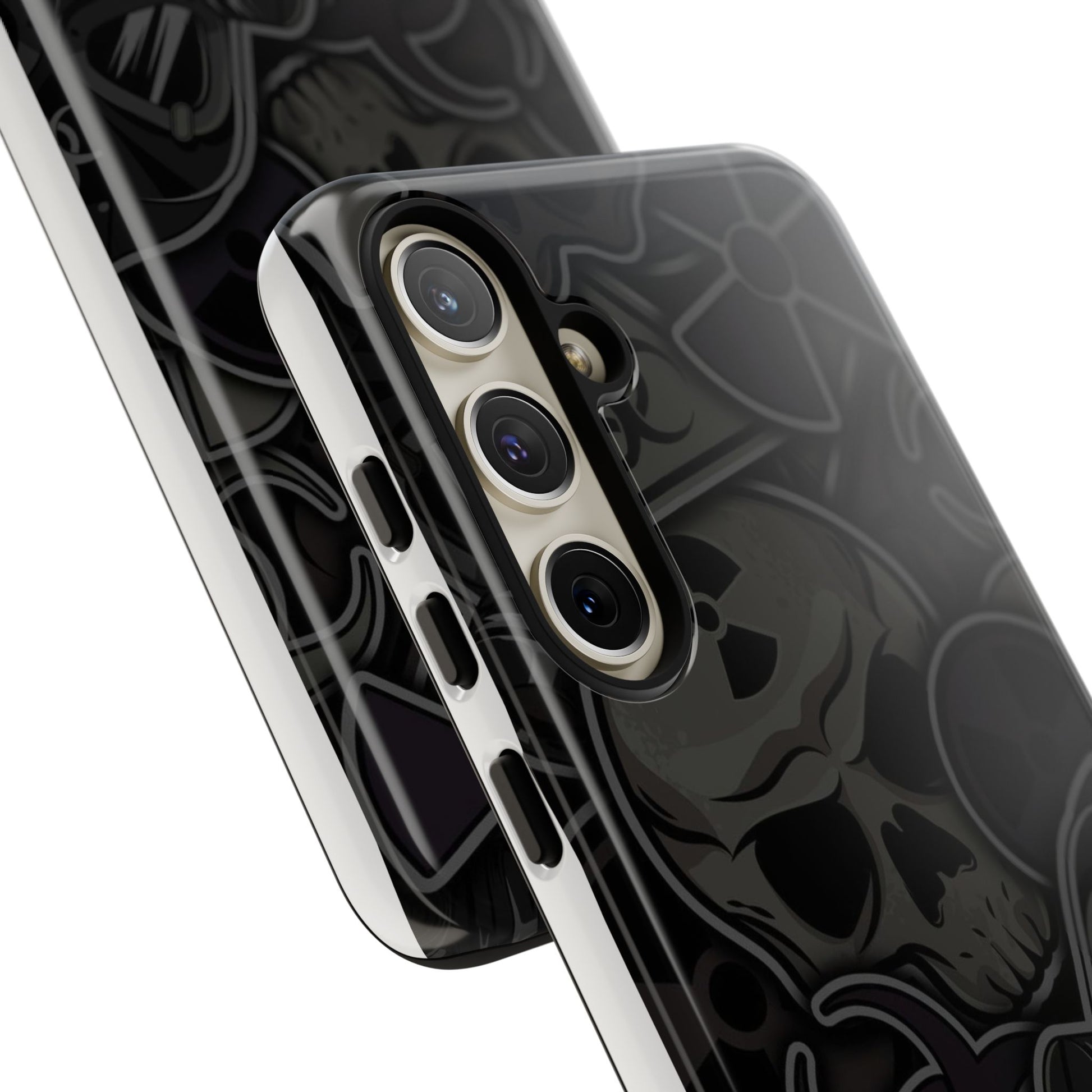 Tough Cases Phone Case, Edgy Skull Design Phone Cover, Gothic Cell Phone Shell
