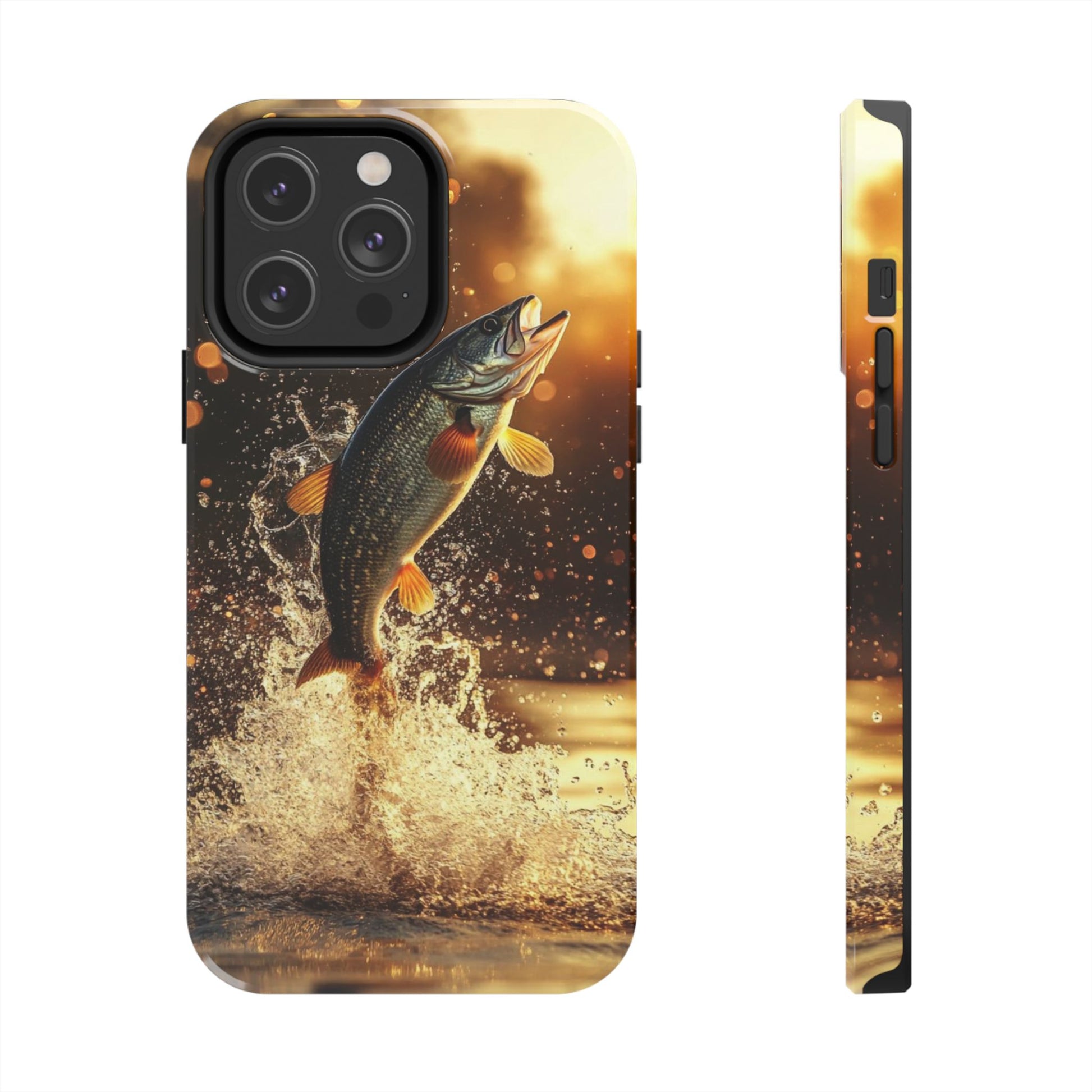 Jumping Bass Fish Theme Phone Cases for iPhones & Samsung Phones