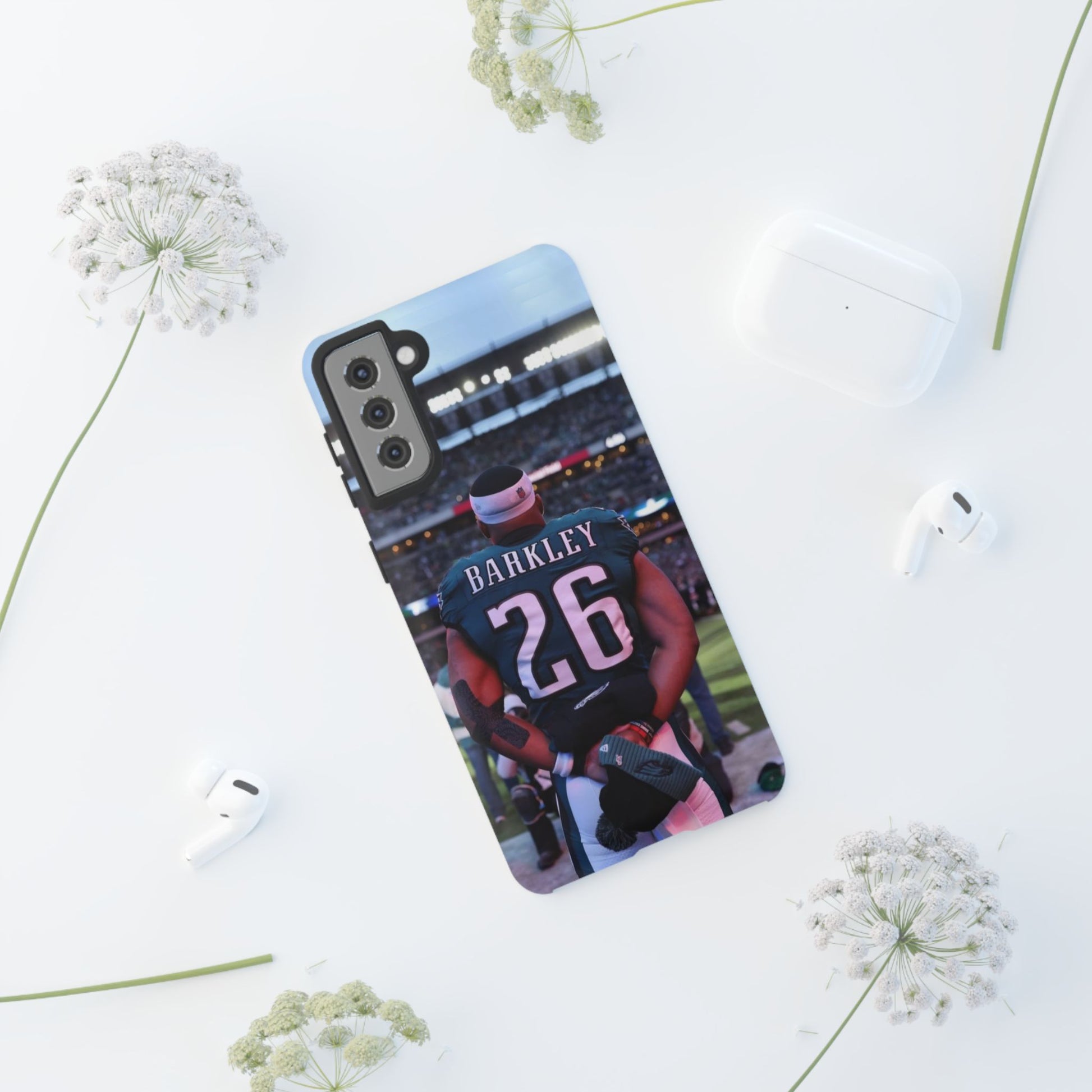 Eagles Football Saquon Barkley Tough Cases for iPhones, Samsung, and Pixel