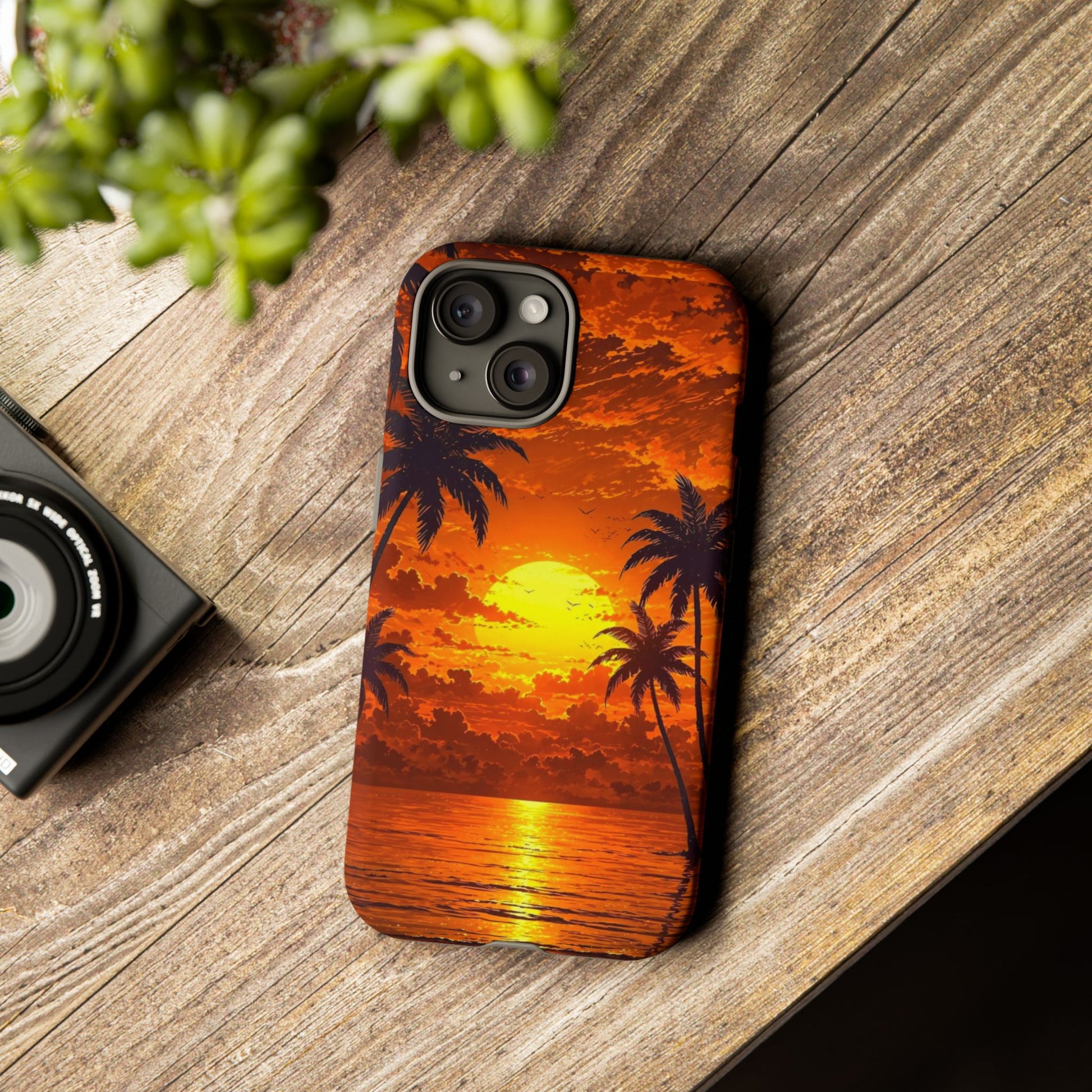 Beautiful Beach Sunset Tough Cases for iPhones, Samsung, and Pixel