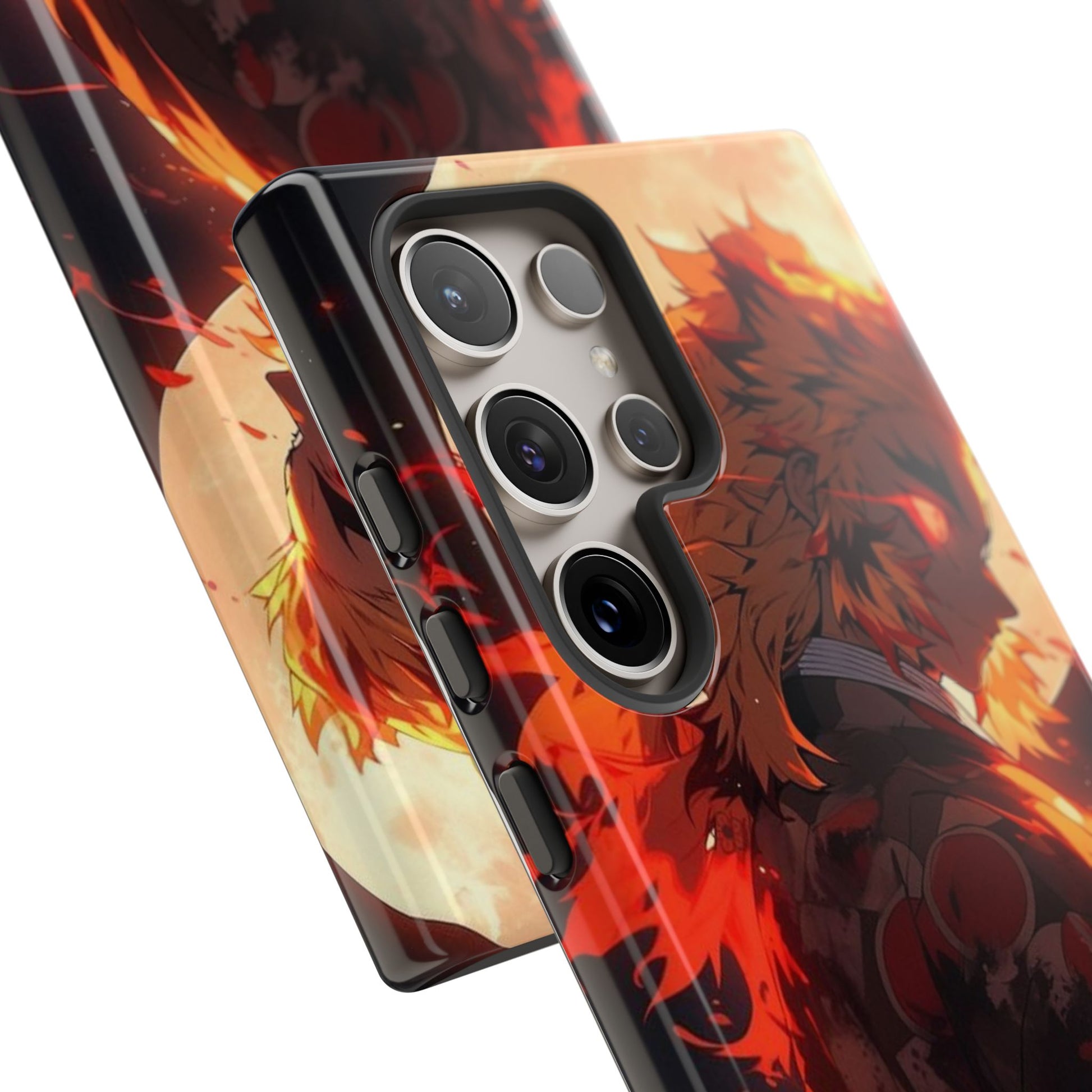 Demon Sl;ayer Rengoku Anime Phone Case, Tough Cases for iPhones, Samsung, and Pixel