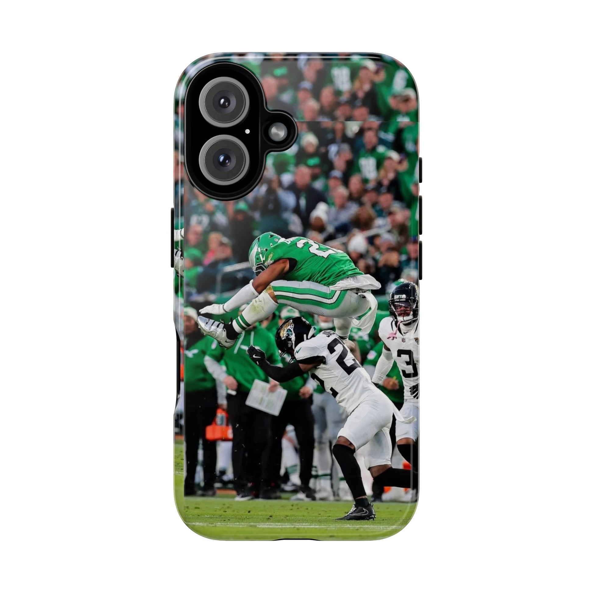 Saquon Barkley The Huddle Eagles Football Tough Cases for iPhones, Samsung, and Pixel