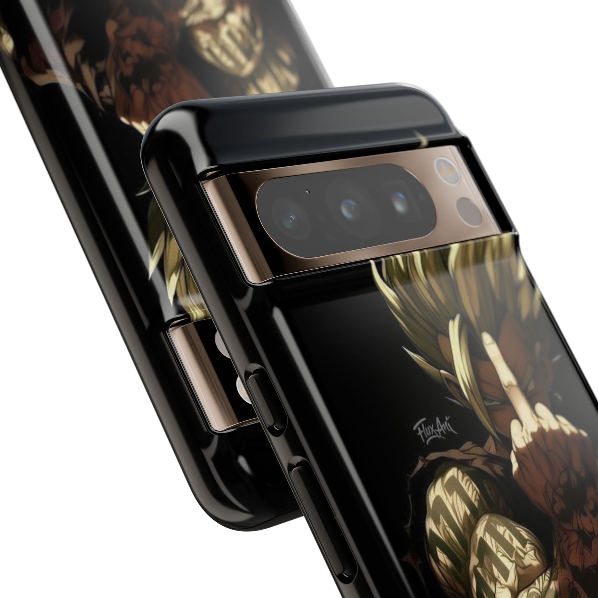 Middle Finger SS Goku Dragon Ball Z Tough Cases for iPhones, Samsung, and Pixel